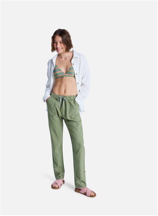 Roxy Pantalons droit On The Seashore femme vert