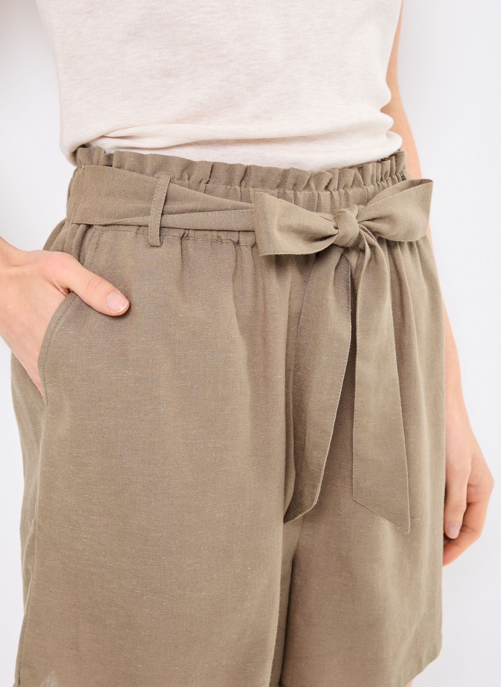 Shorts SHORT-PAPERBAG femme vert Georgia Rose Shorts SHORT-PAPERBAG femme vert VETIVER
