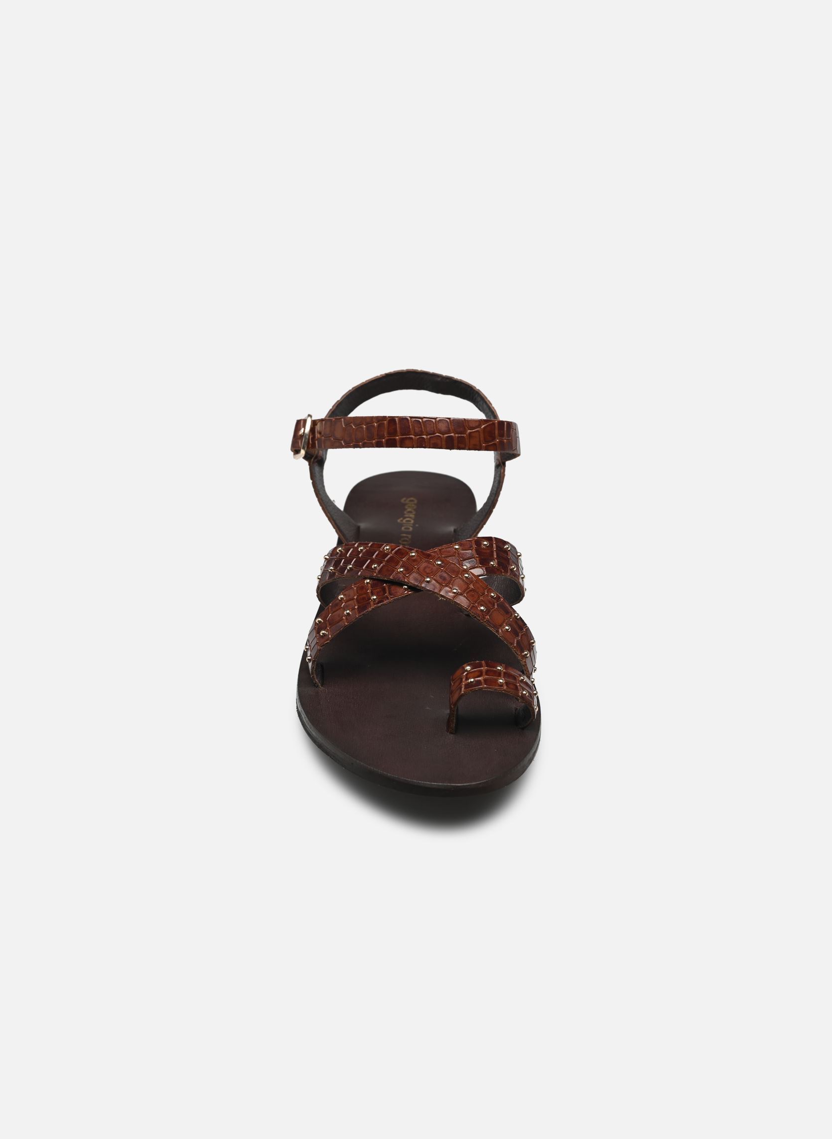 Flache Sandalen Kirika - sandales damen braun Georgia Rose Flache Sandalen Kirika - sandales damen braun CROCO COGNAC