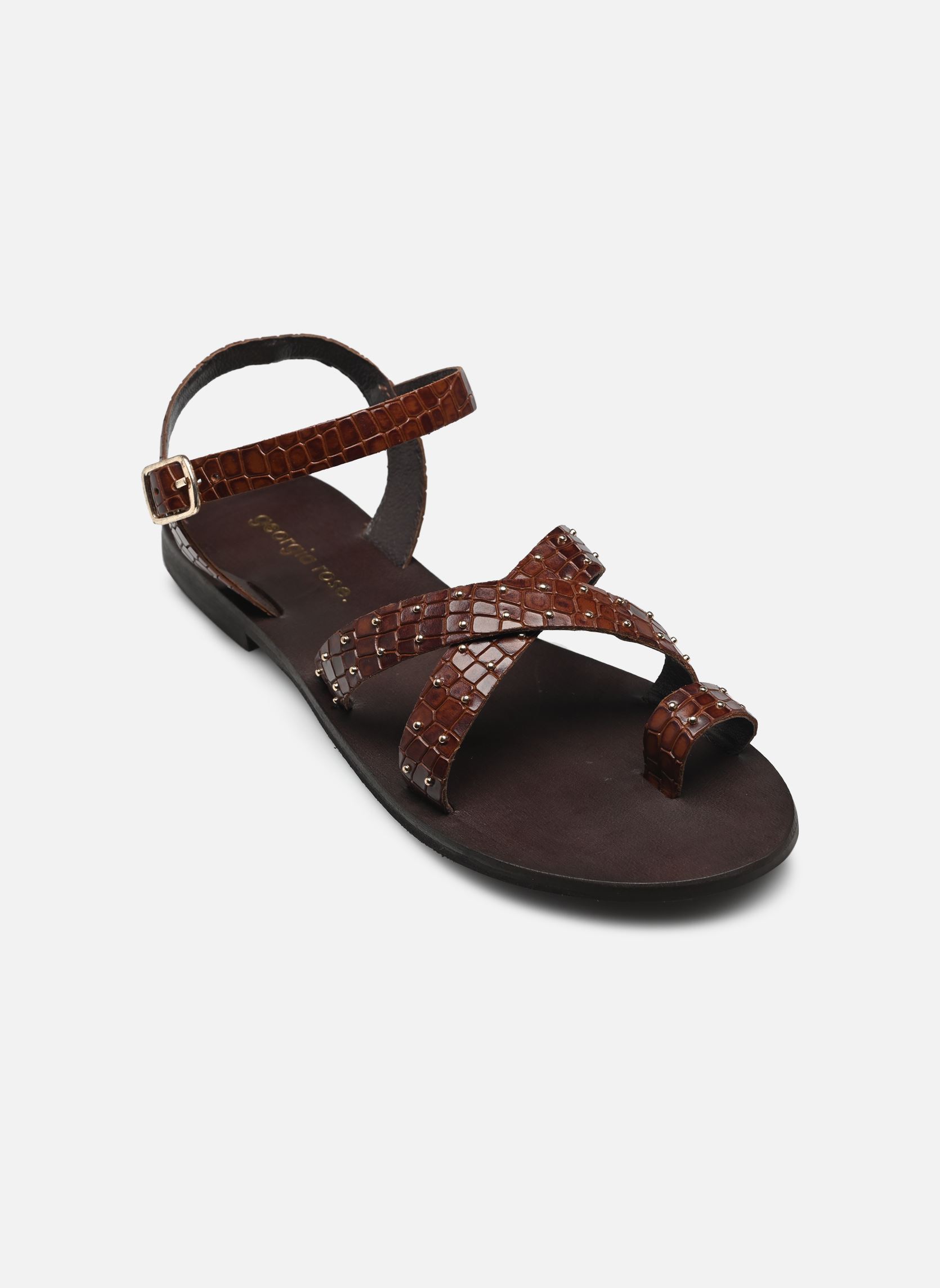 Flache Sandalen Kirika - sandales damen braun Georgia Rose Flache Sandalen Kirika - sandales damen braun CROCO COGNAC