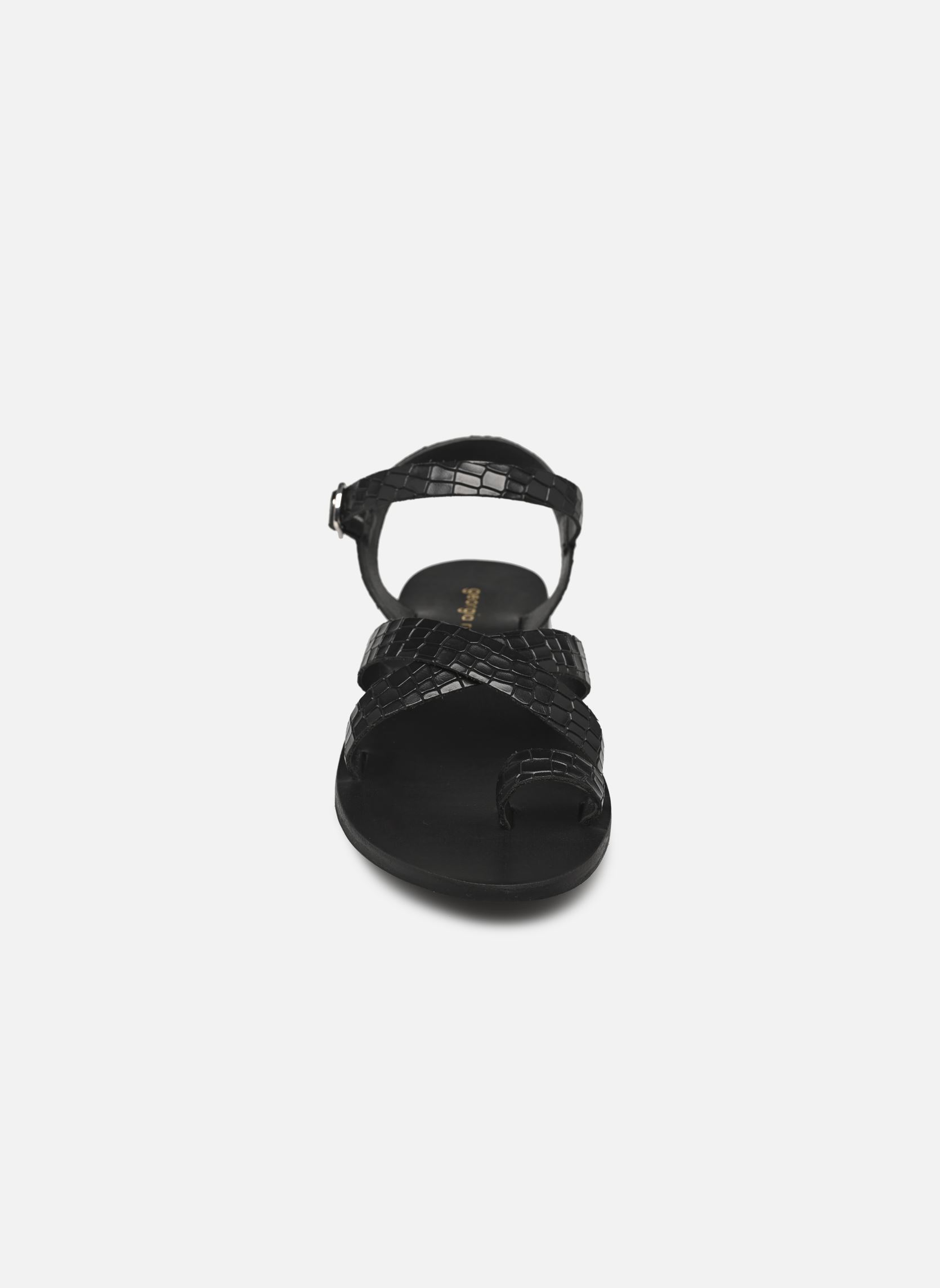 Flache Sandalen Kirika - sandales damen schwarz Georgia Rose Flache Sandalen Kirika - sandales damen schwarz CROCO NOIR