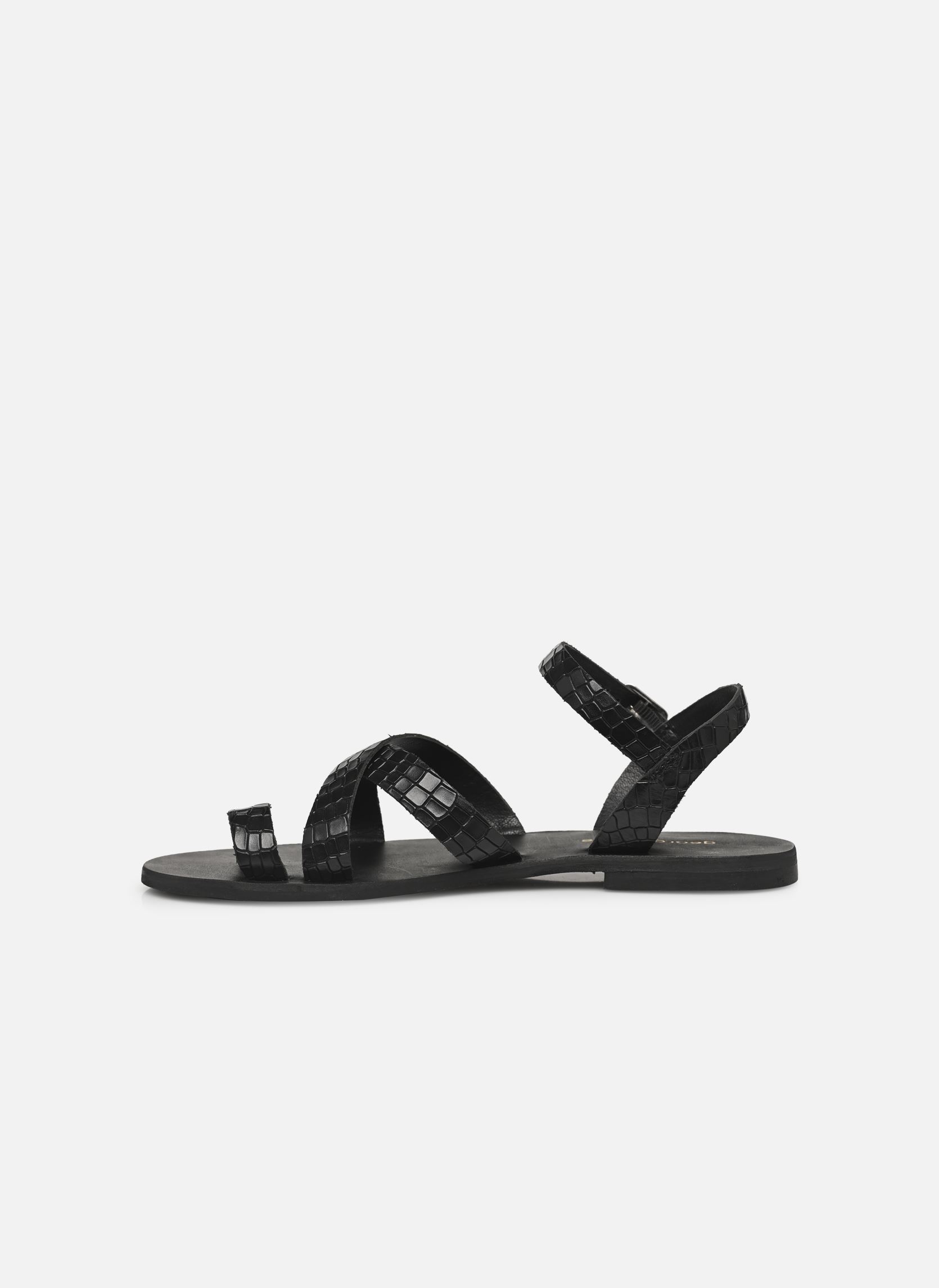 Flache Sandalen Kirika - sandales damen schwarz Georgia Rose Flache Sandalen Kirika - sandales damen schwarz CROCO NOIR