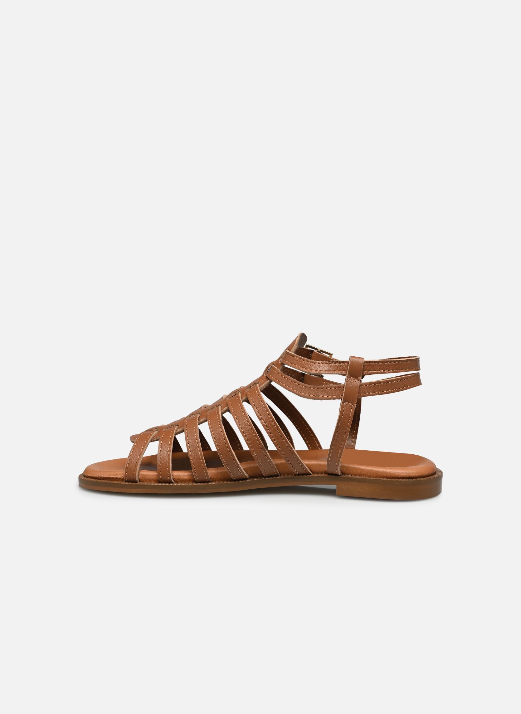 Flache Sandalen Laspartiate - sandales damen braun Georgia Rose Flache Sandalen Laspartiate - sandales damen braun COGNAC