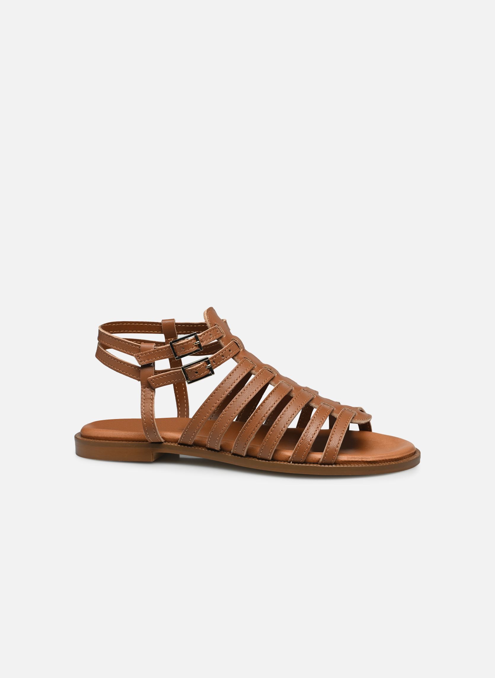 Flache Sandalen Laspartiate - sandales damen braun Georgia Rose Flache Sandalen Laspartiate - sandales damen braun COGNAC