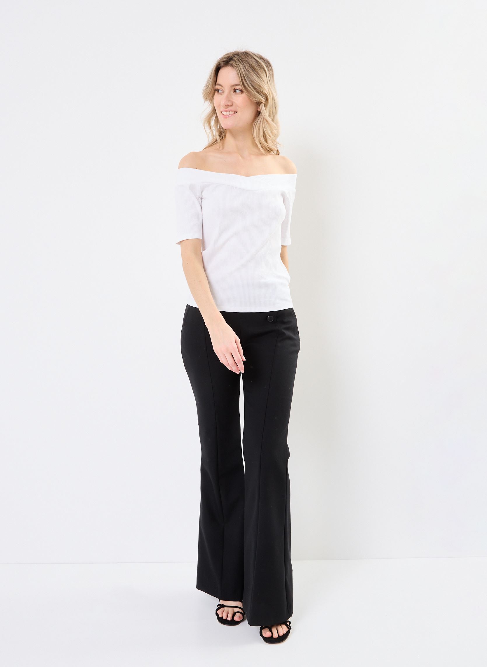 Tee-shirts manches courtes TBANDEAU femme blanc MADE BY Tee-shirts manches courtes TBANDEAU femme blanc LUCENT WHITE