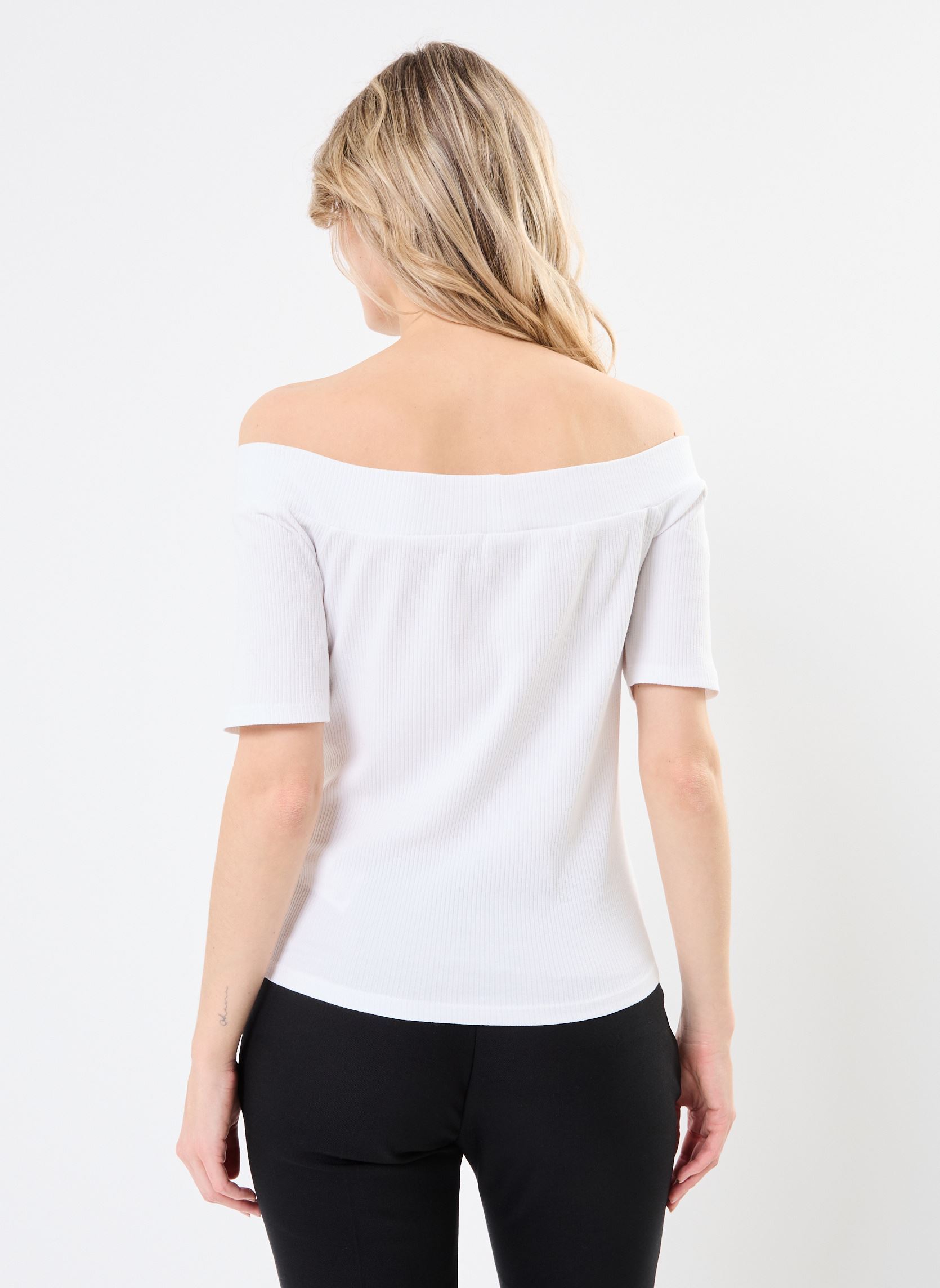 Tee-shirts manches courtes TBANDEAU femme blanc MADE BY Tee-shirts manches courtes TBANDEAU femme blanc LUCENT WHITE