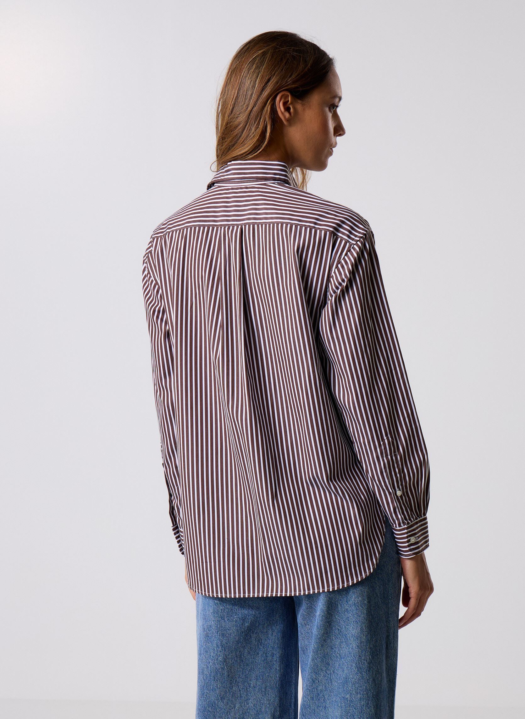 Chemises LS RMSY ST-LONG SLEEVE-BLOUSE femme marron Polo Ralph Lauren Chemises LS RMSY ST-LONG SLEEVE-BLOUSE femme marron 1073C BROWN/WHITE