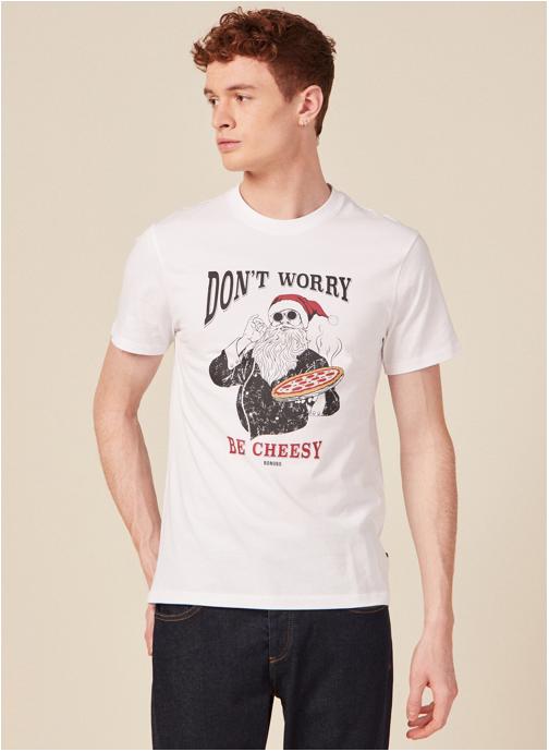 Bonobo Tee-shirts TEEPIZZAIOLH homme blanc