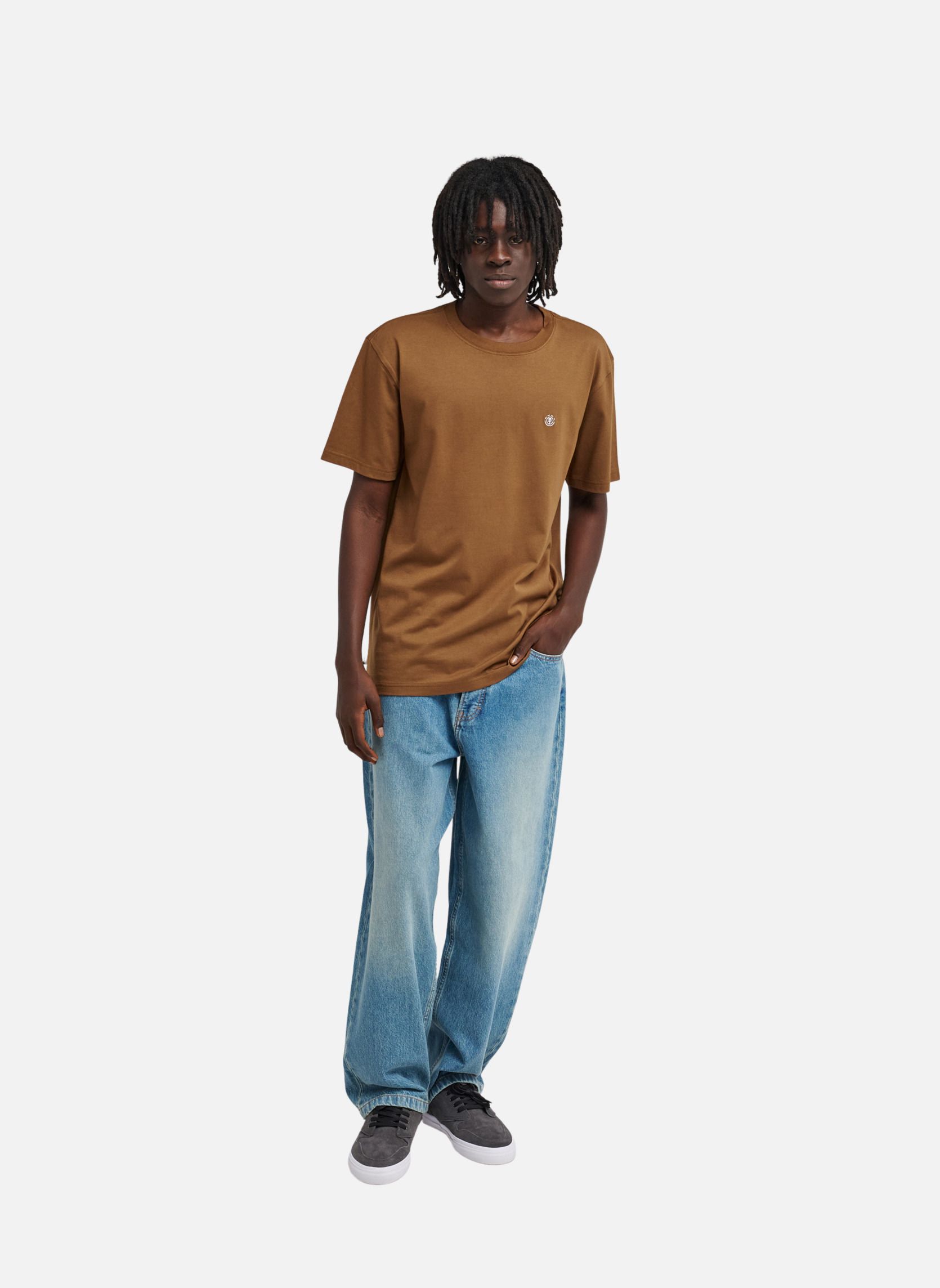 Tee-shirts Icon Embroidery homme marron Element Tee-shirts Icon Embroidery homme marron Marron