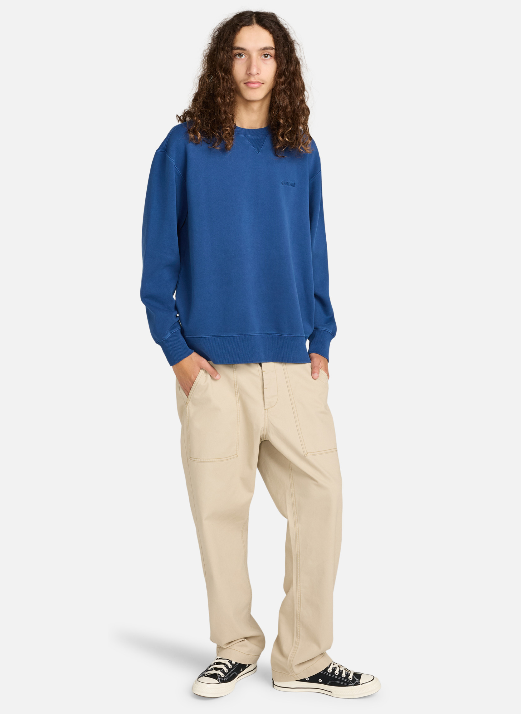 Sweats à capuche Lowcase Pigment Cr homme bleu Element Sweats à capuche Lowcase Pigment Cr homme bleu Bleu