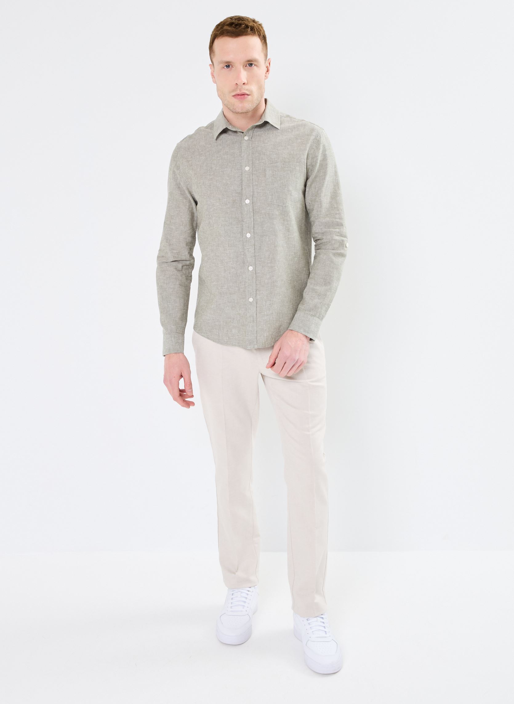 Hemden COIMBRA-LIN herren grün Marvin&Co Hemden COIMBRA-LIN herren grün DEEP LICHEN GREEN