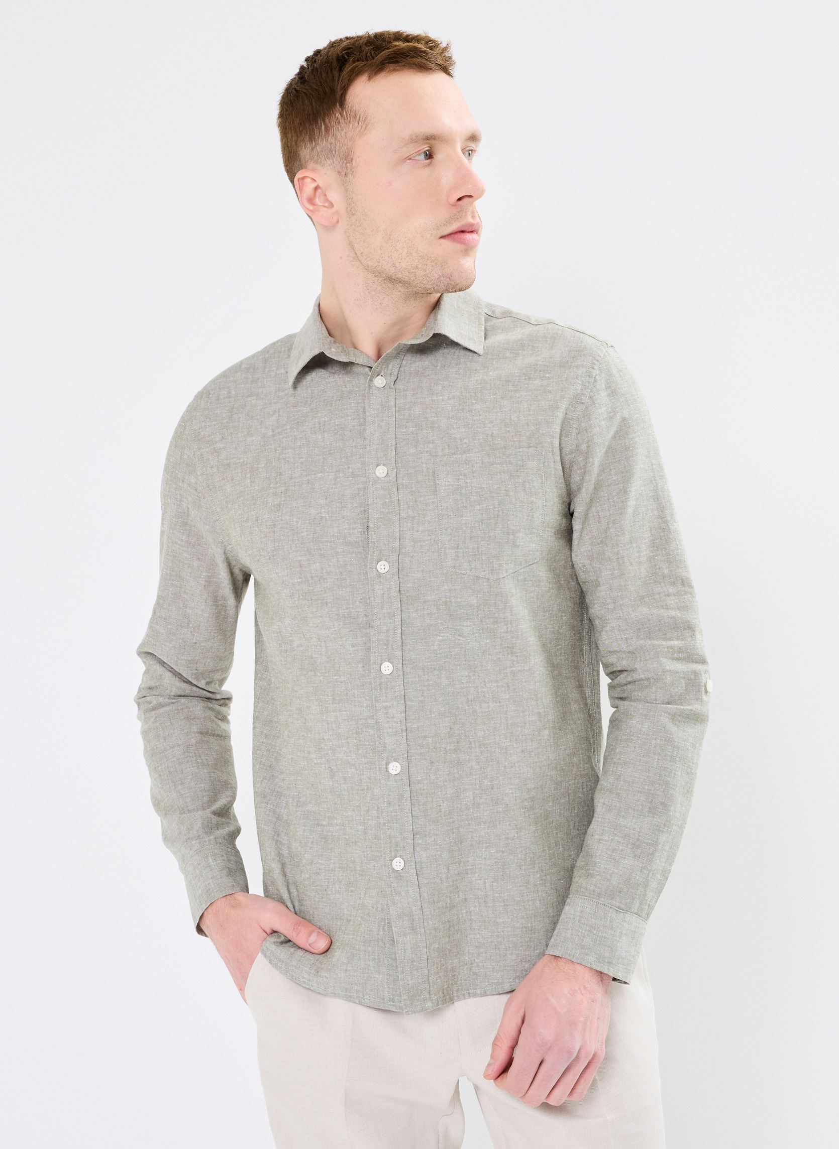 Hemden COIMBRA-LIN herren grün Marvin&Co Hemden COIMBRA-LIN herren grün DEEP LICHEN GREEN