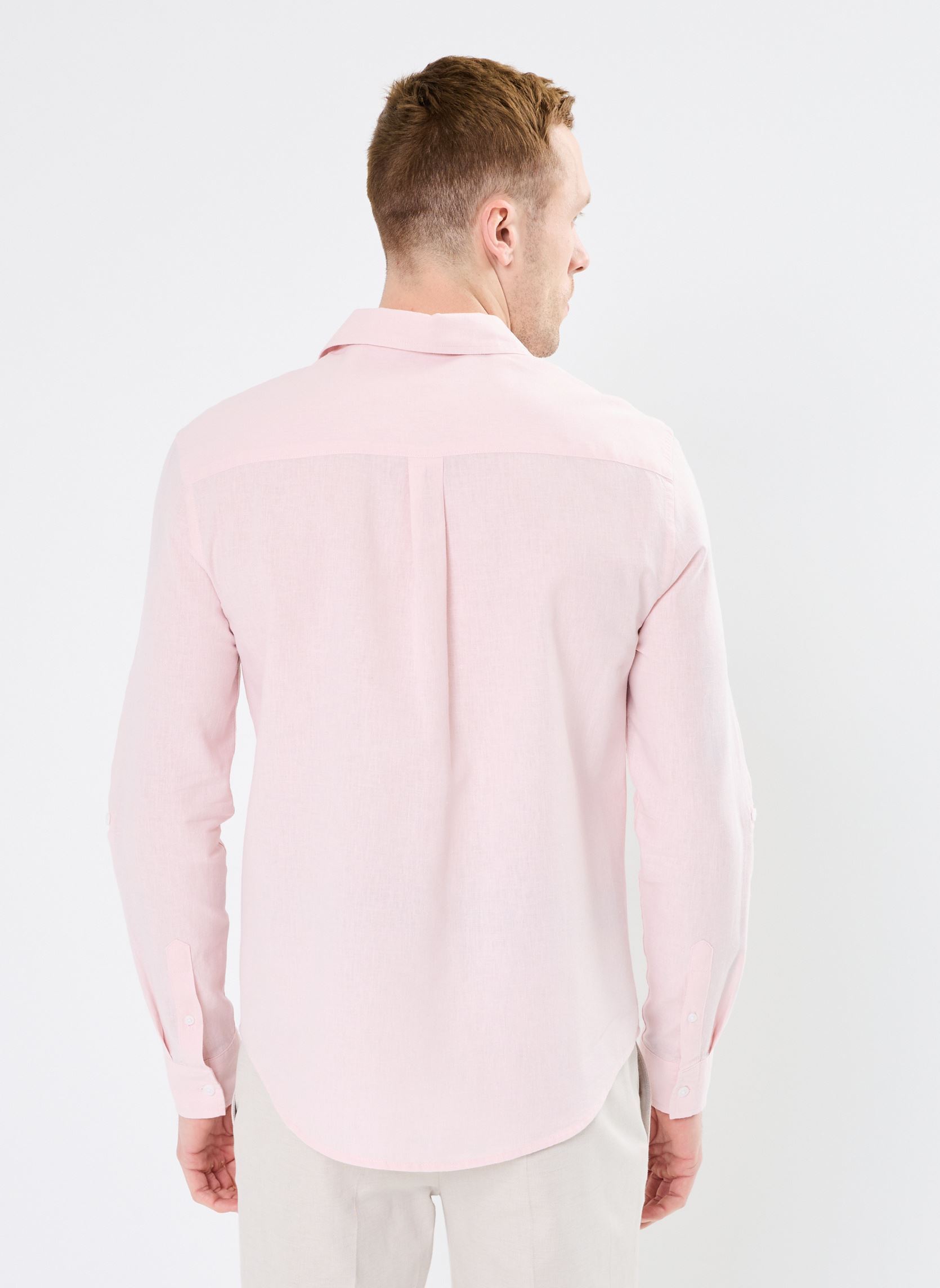 Hemden COIMBRA-LIN heren roze Marvin&Co Hemden COIMBRA-LIN heren roze PRIMROSE PINK