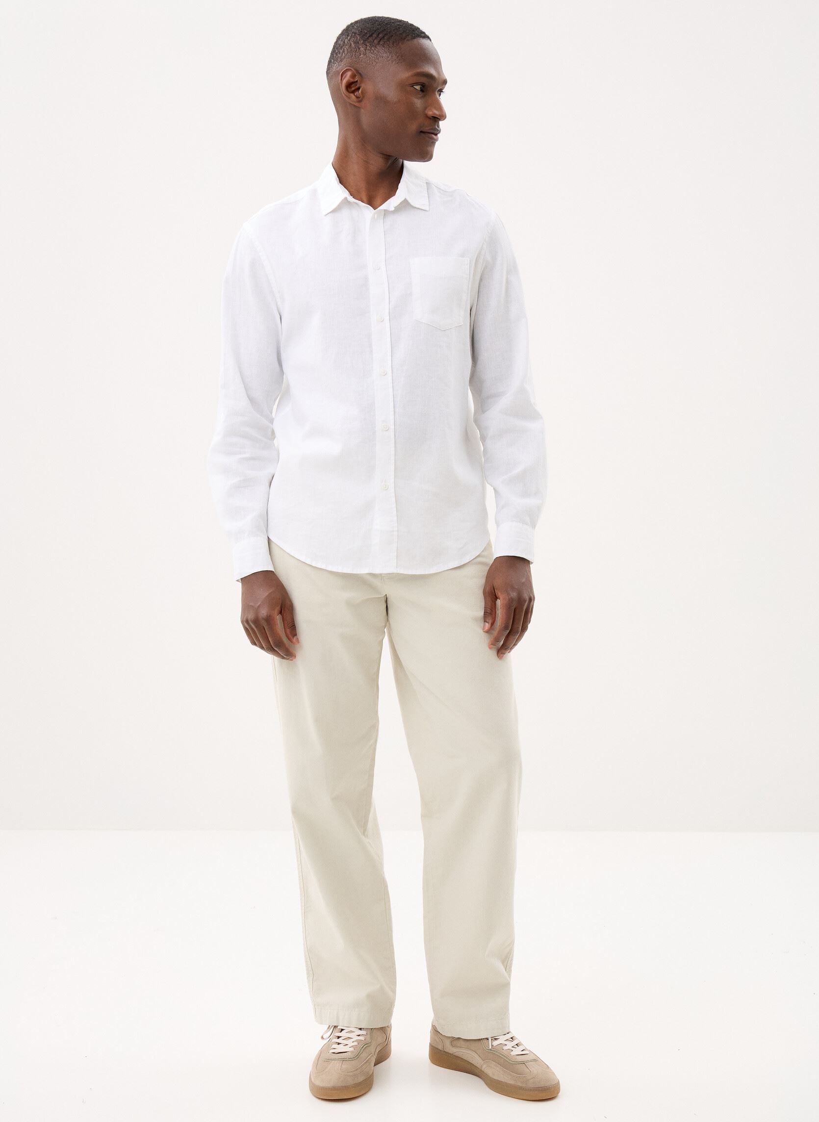 Hemden COIMBRA-LIN herren weiß Marvin&Co Hemden COIMBRA-LIN herren weiß Snow white