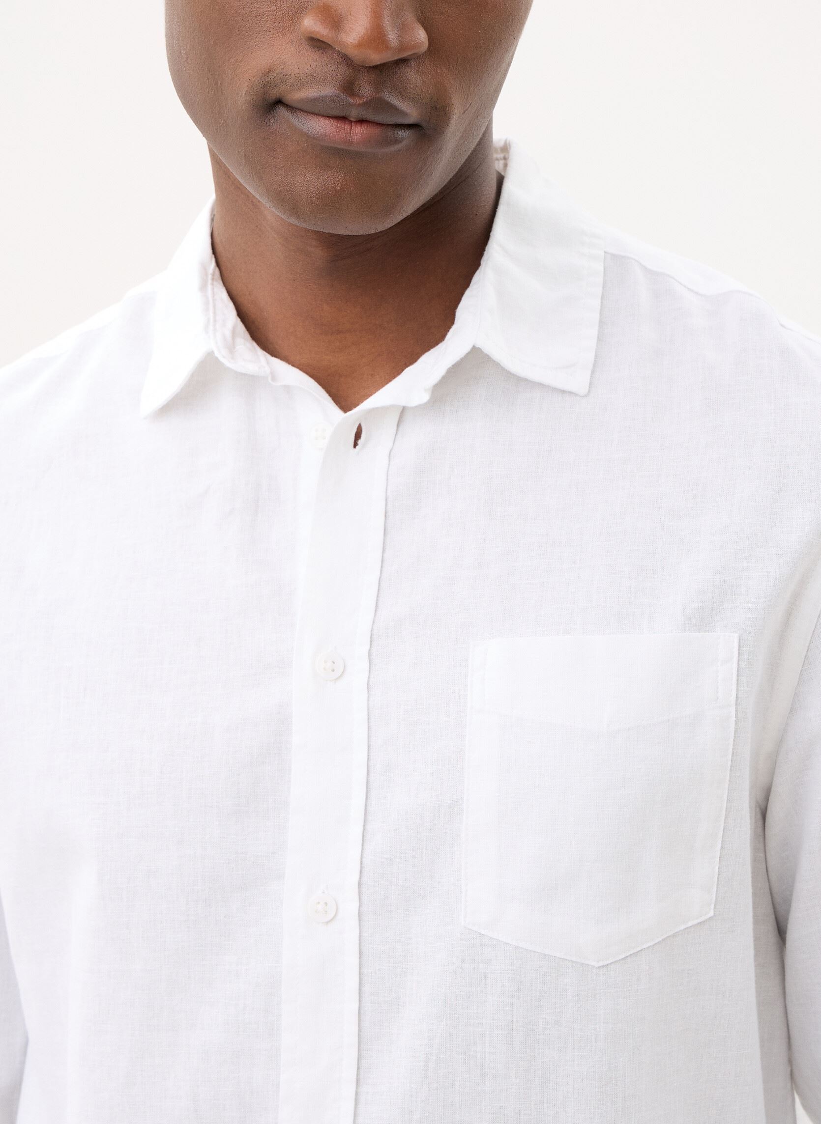 Hemden COIMBRA-LIN herren weiß Marvin&Co Hemden COIMBRA-LIN herren weiß Snow white