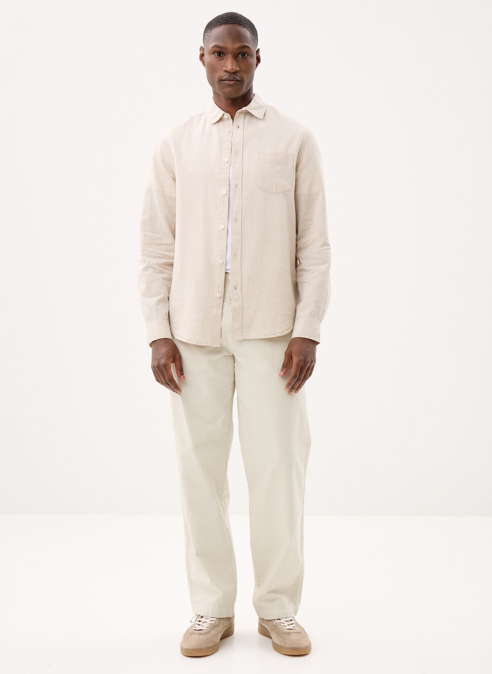 Hemden COIMBRA-LIN herren beige Marvin&Co Hemden COIMBRA-LIN herren beige Dove