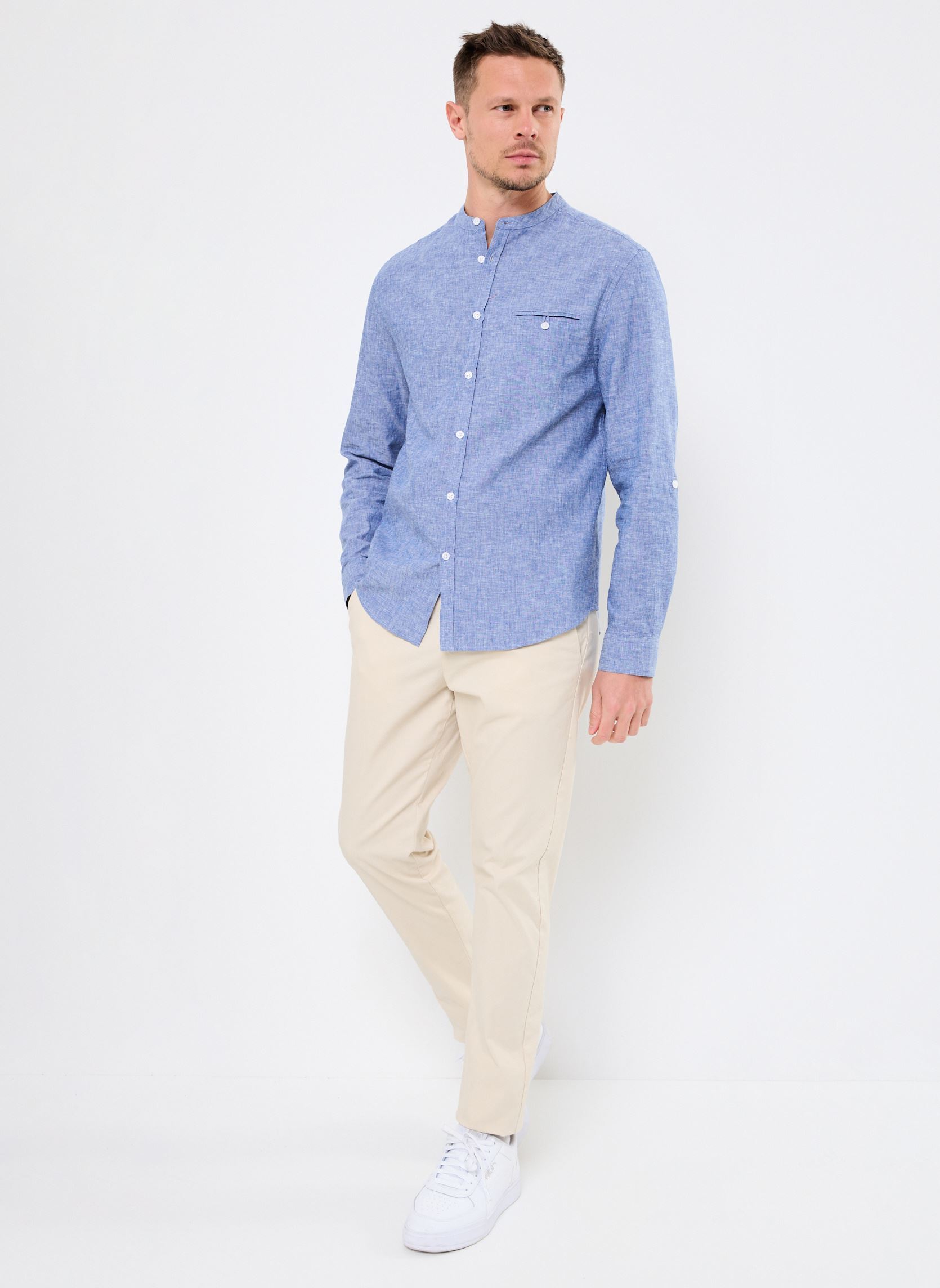 Hemden COL-MAO-LIN herren blau Marvin&Co Hemden COL-MAO-LIN herren blau Bleu