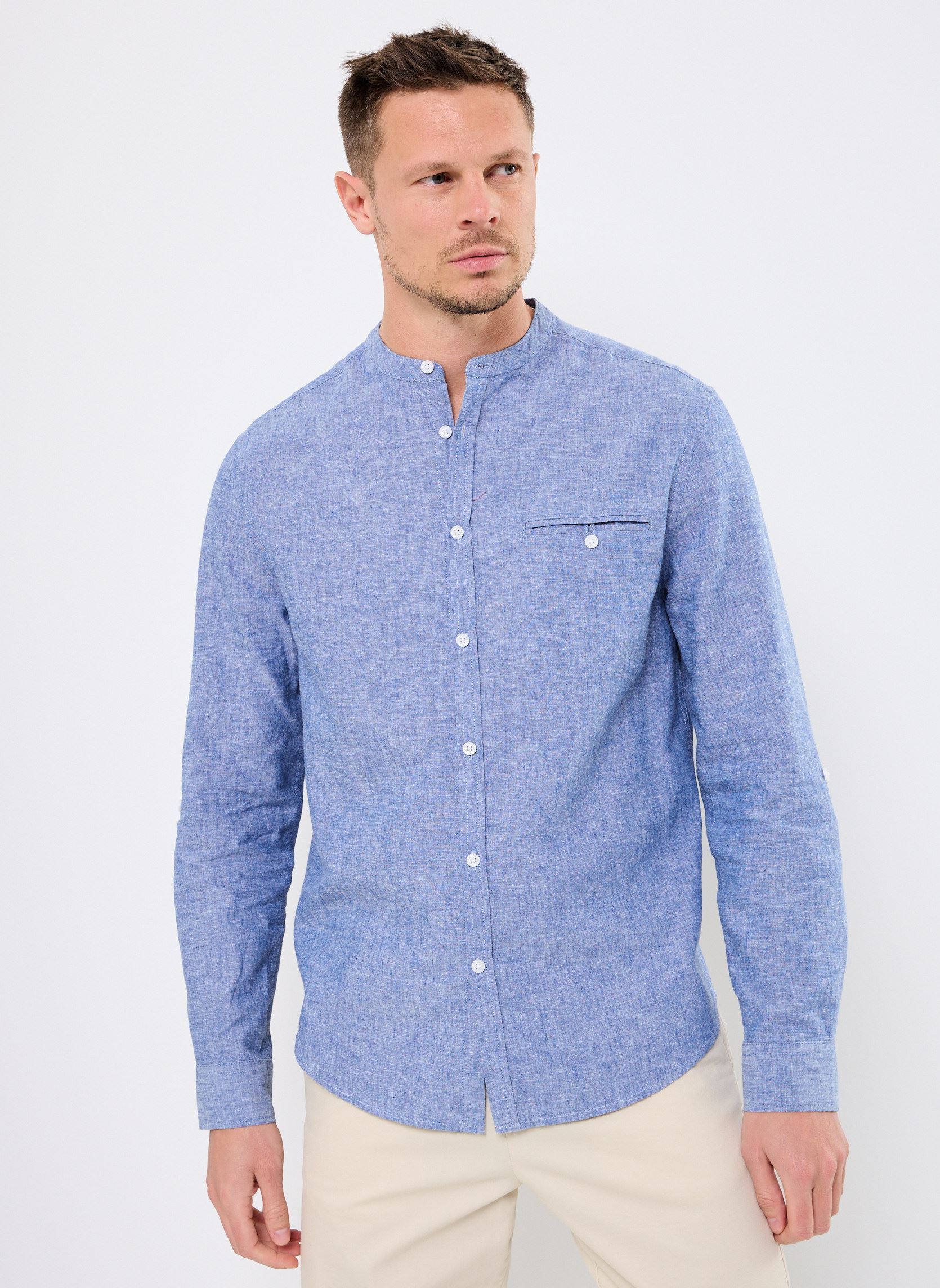 Hemden COL-MAO-LIN herren blau Marvin&Co Hemden COL-MAO-LIN herren blau Bleu