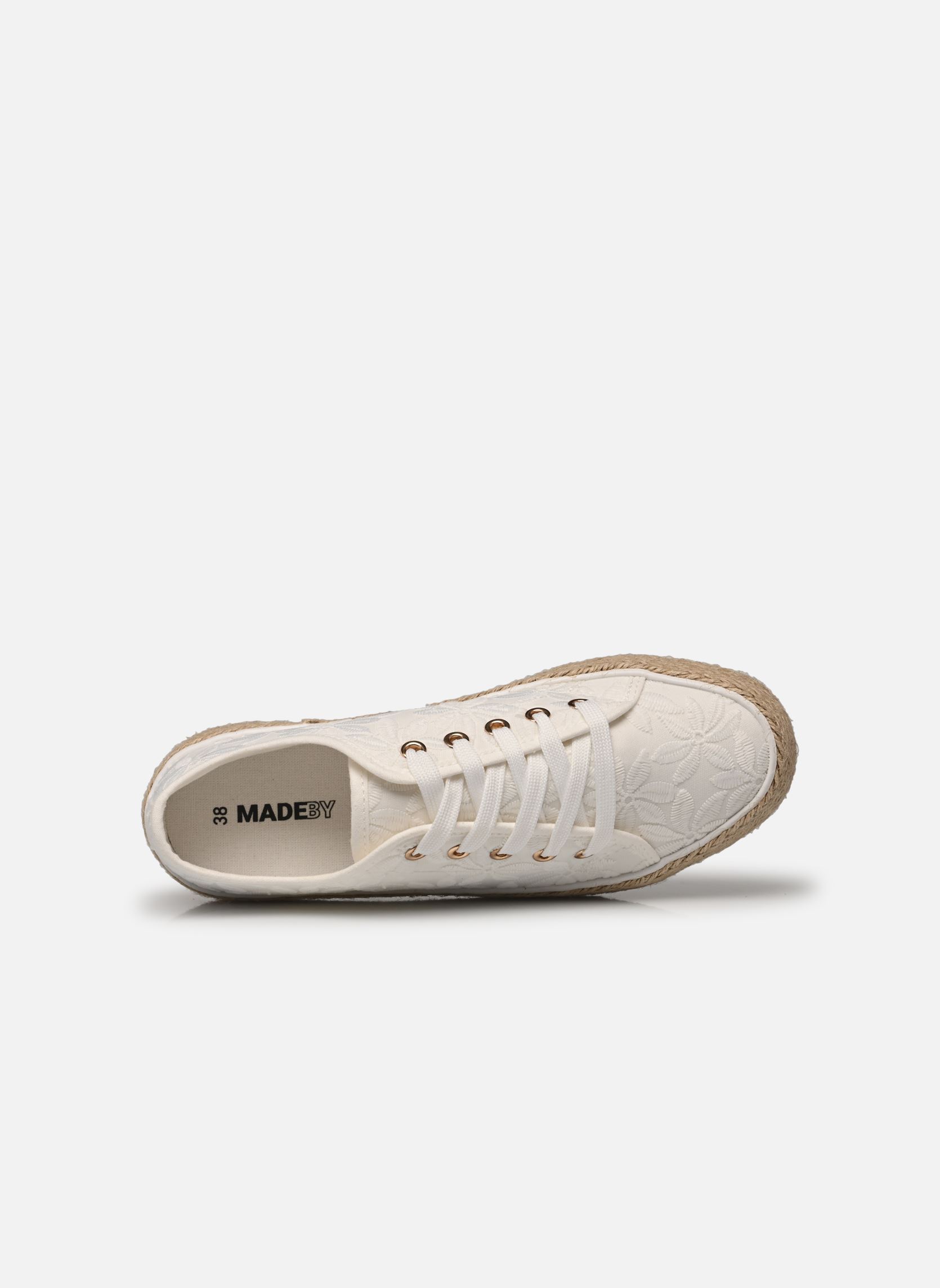 Espadrilles plates Espadrille SKAFLEUR femme blanc MADE BY Espadrilles plates Espadrille SKAFLEUR femme blanc BLANC