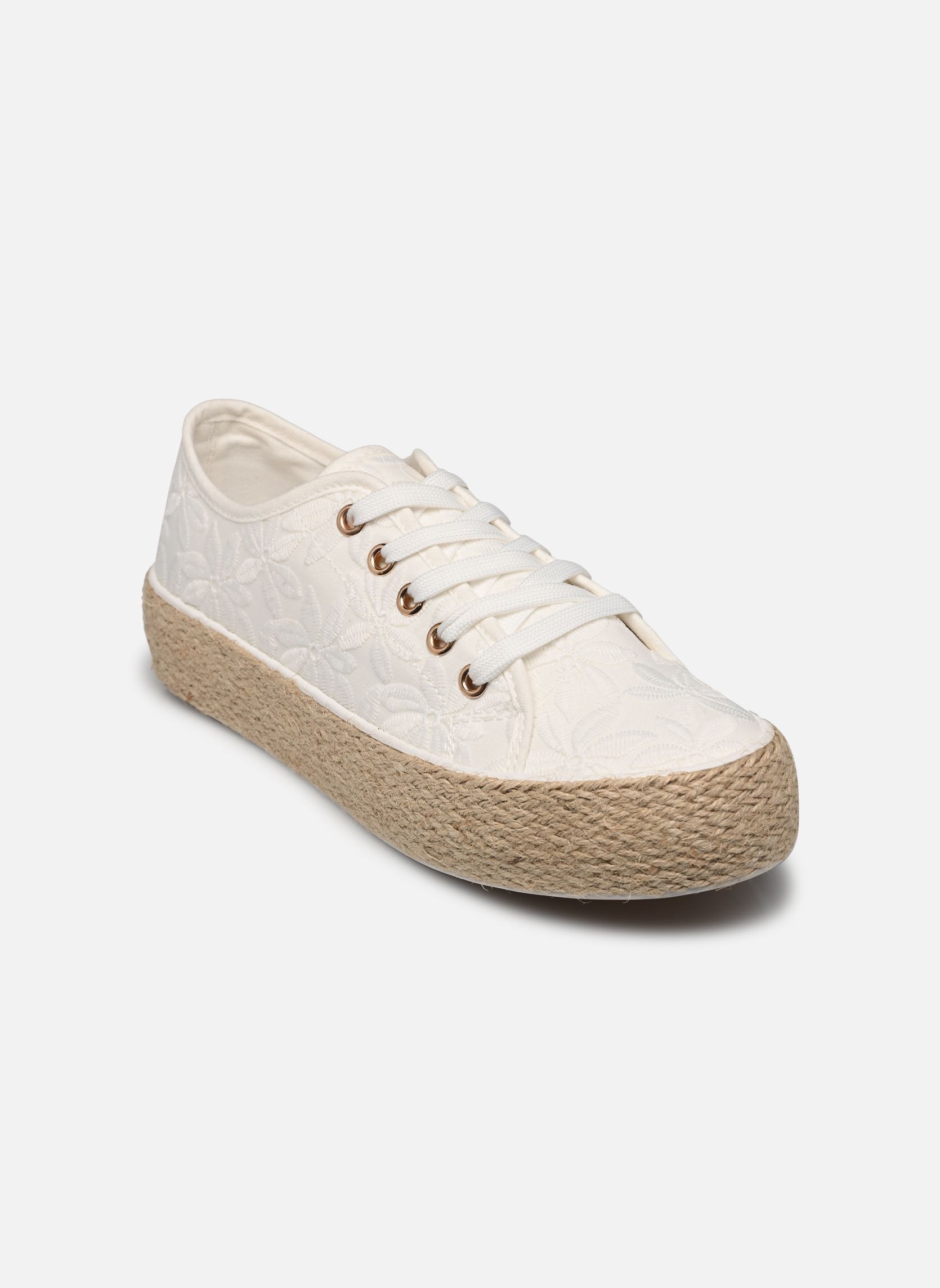 Espadrilles plates Espadrille SKAFLEUR femme blanc MADE BY Espadrilles plates Espadrille SKAFLEUR femme blanc BLANC