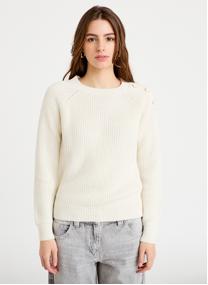 Pulls NEWTAMURON2 femme blanc Cache Cache Pulls NEWTAMURON2 femme blanc Blanc