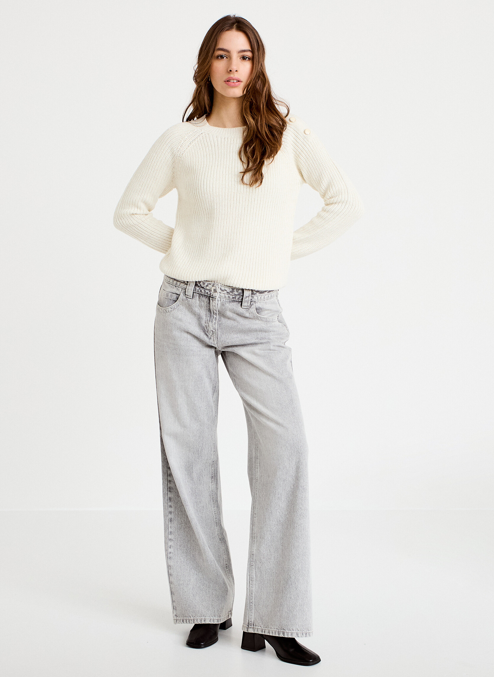 Pulls NEWTAMURON2 femme blanc Cache Cache Pulls NEWTAMURON2 femme blanc Blanc
