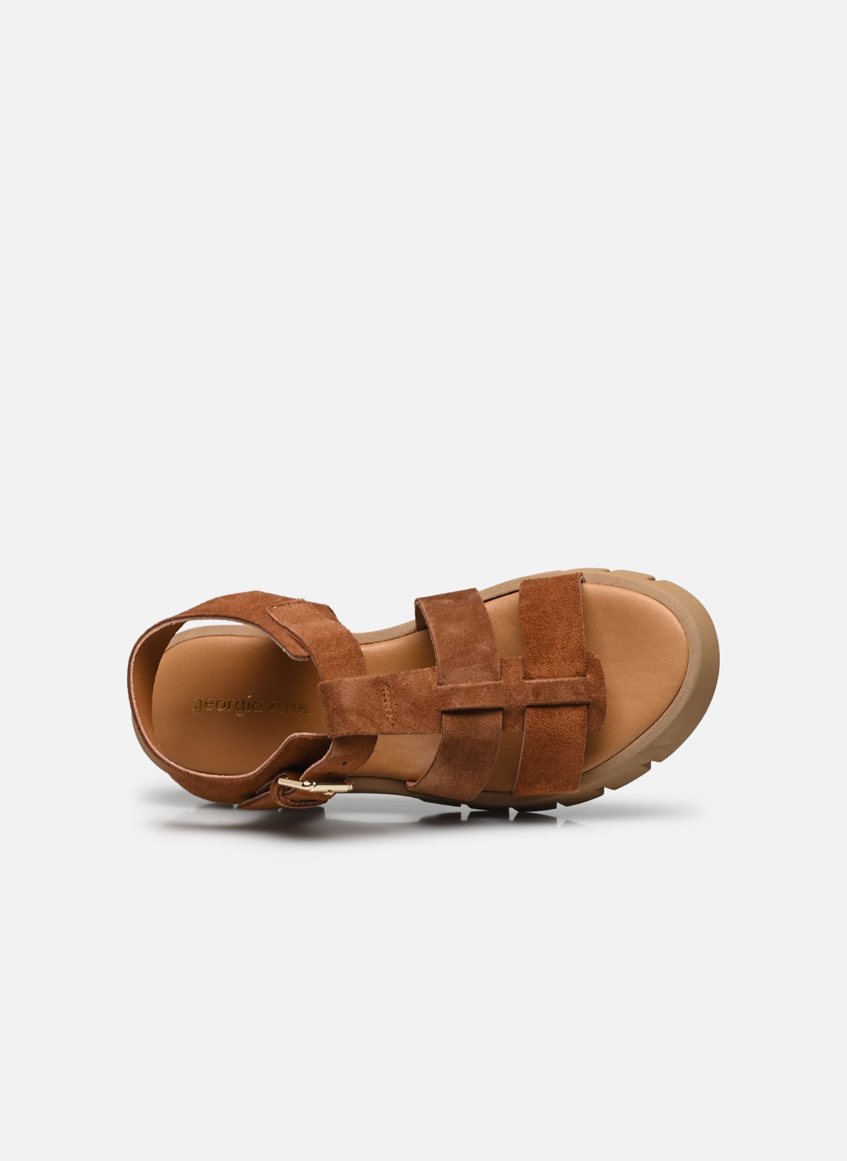 Flache Sandalen Decrant - sandales damen braun Georgia Rose Flache Sandalen Decrant - sandales damen braun COGNAC