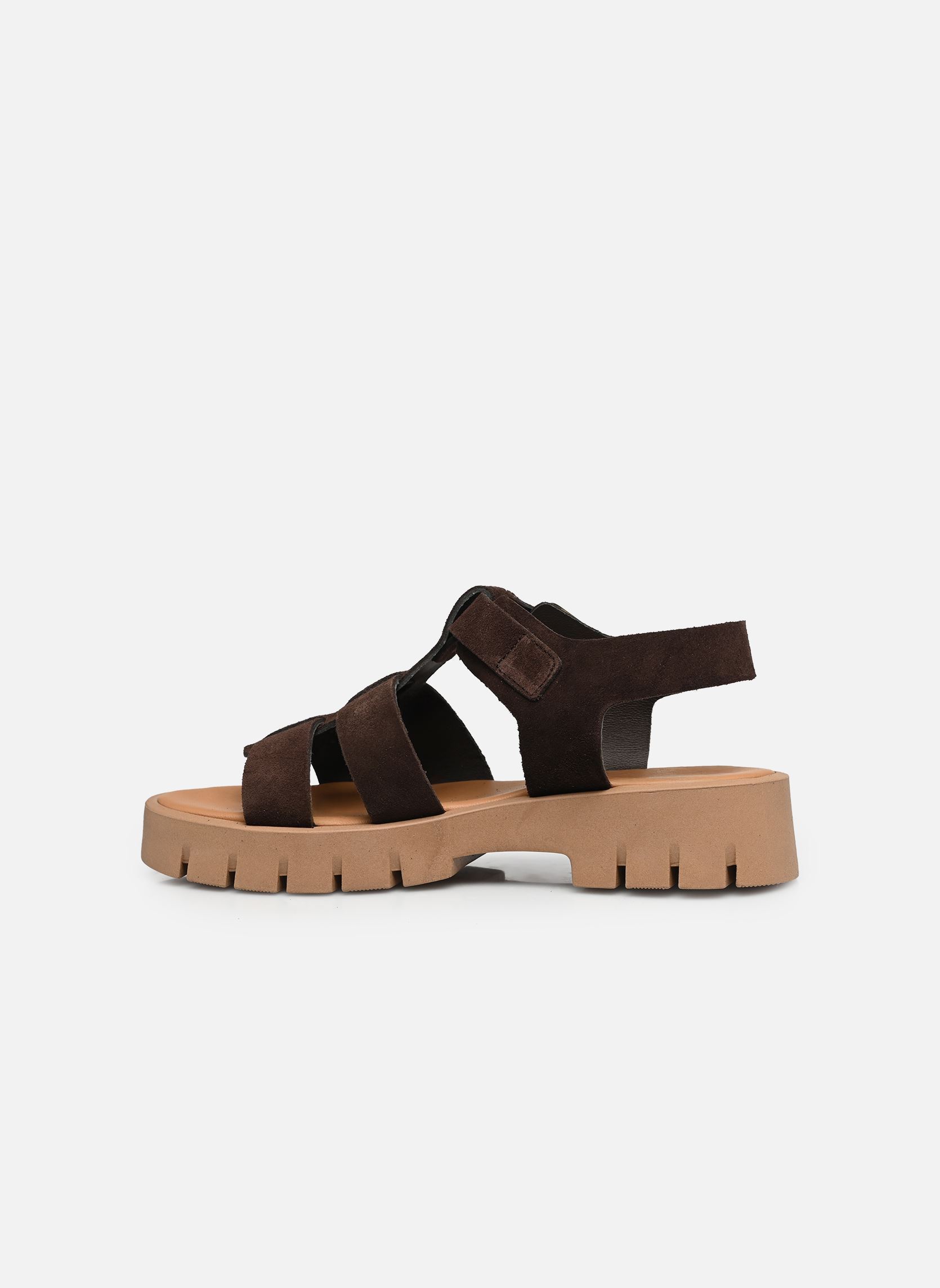 Flache Sandalen Decrant - sandales damen braun Georgia Rose Flache Sandalen Decrant - sandales damen braun CHOCOLAT