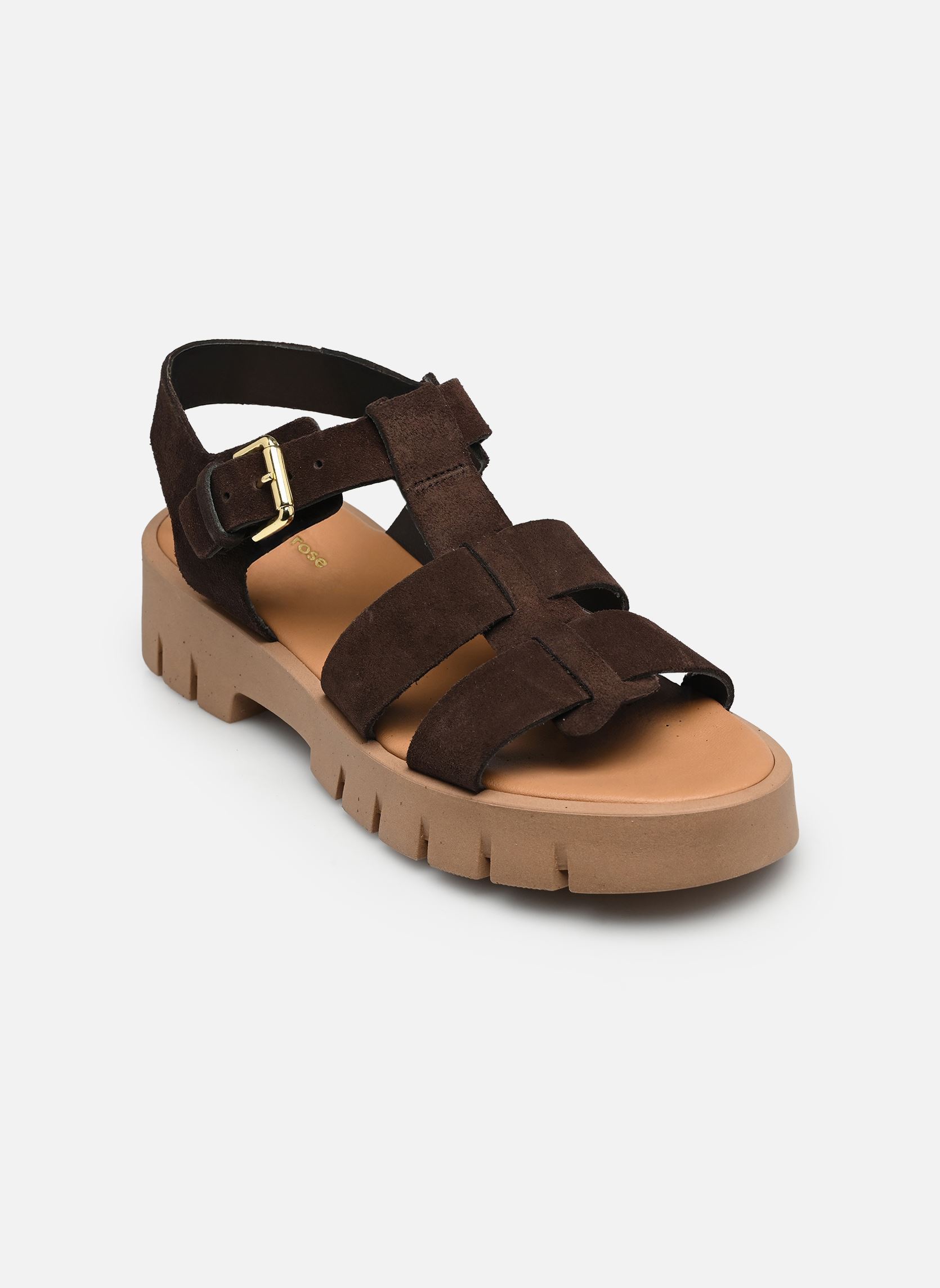 Flache Sandalen Decrant - sandales damen braun Georgia Rose Flache Sandalen Decrant - sandales damen braun CHOCOLAT