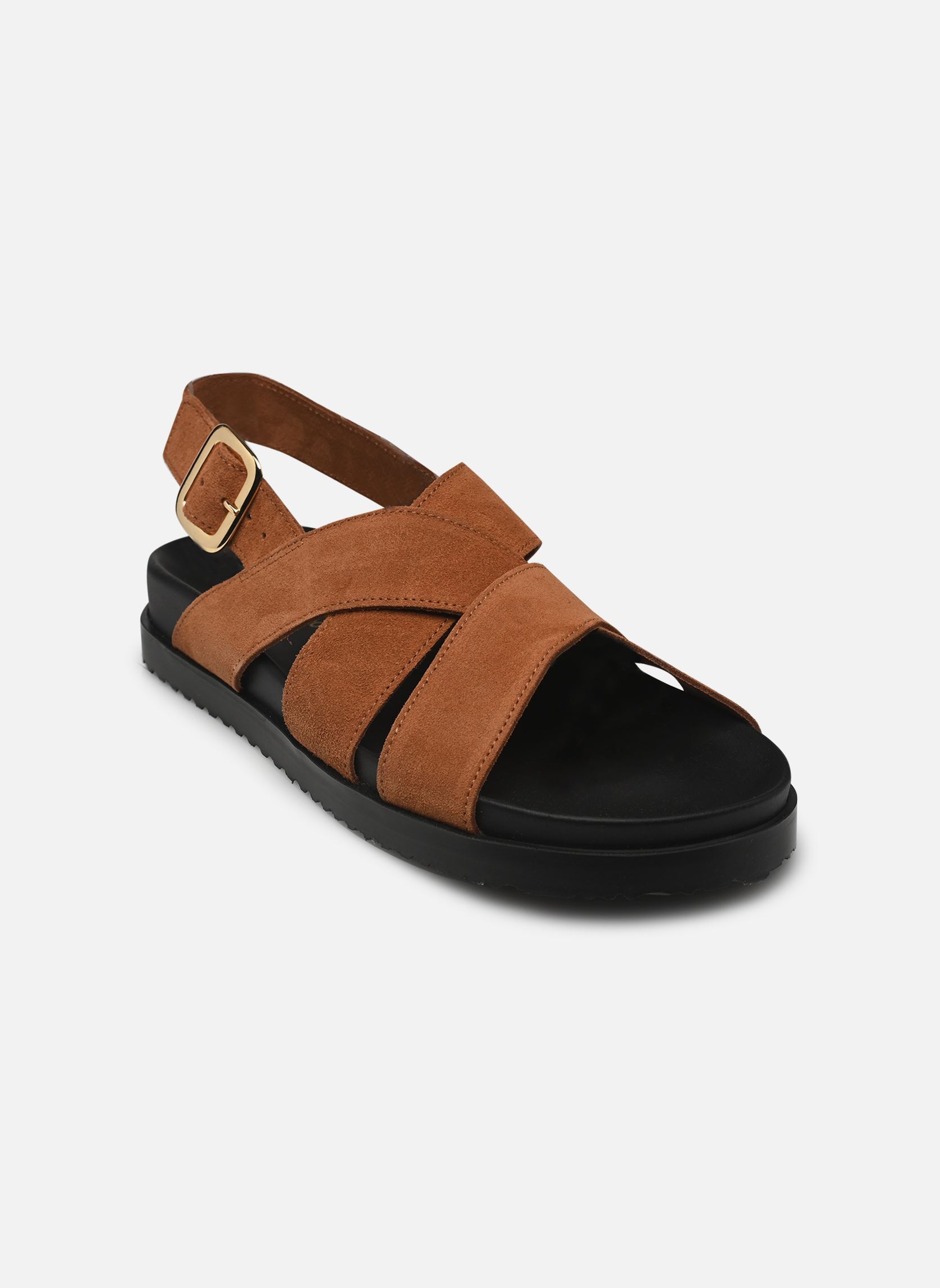 Flache Sandalen Deplus - sandales damen braun Georgia Rose Flache Sandalen Deplus - sandales damen braun COGNAC