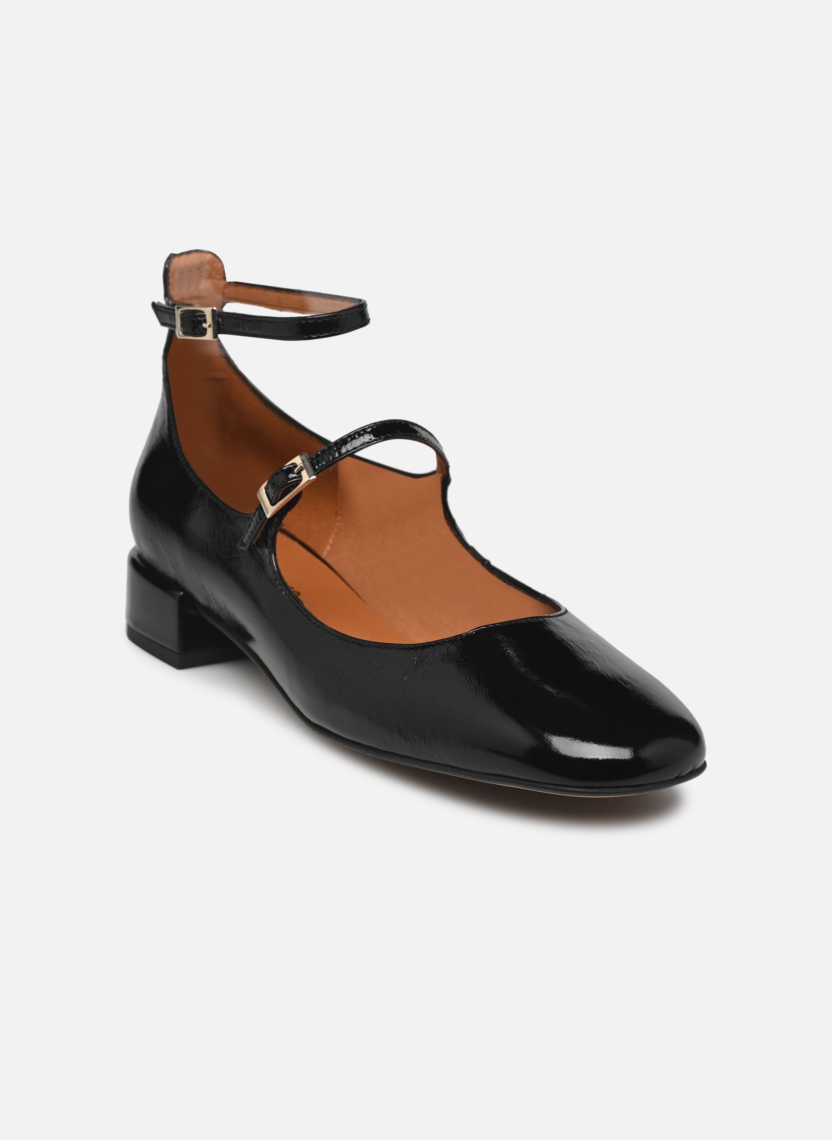 Babys Adouble - Cuir Vernis Plissé damen schwarz Georgia Rose Babys Adouble - Cuir Vernis Plissé damen schwarz NOIR