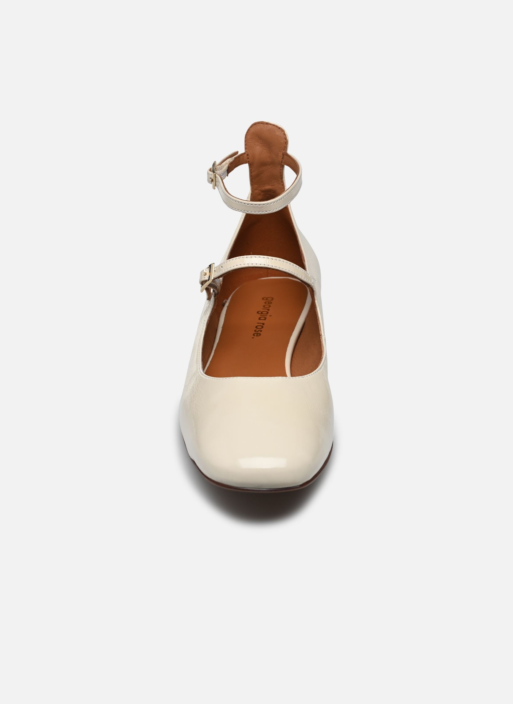 Babys Adouble - Cuir Vernis Plissé damen weiß Georgia Rose Babys Adouble - Cuir Vernis Plissé damen weiß ECRU