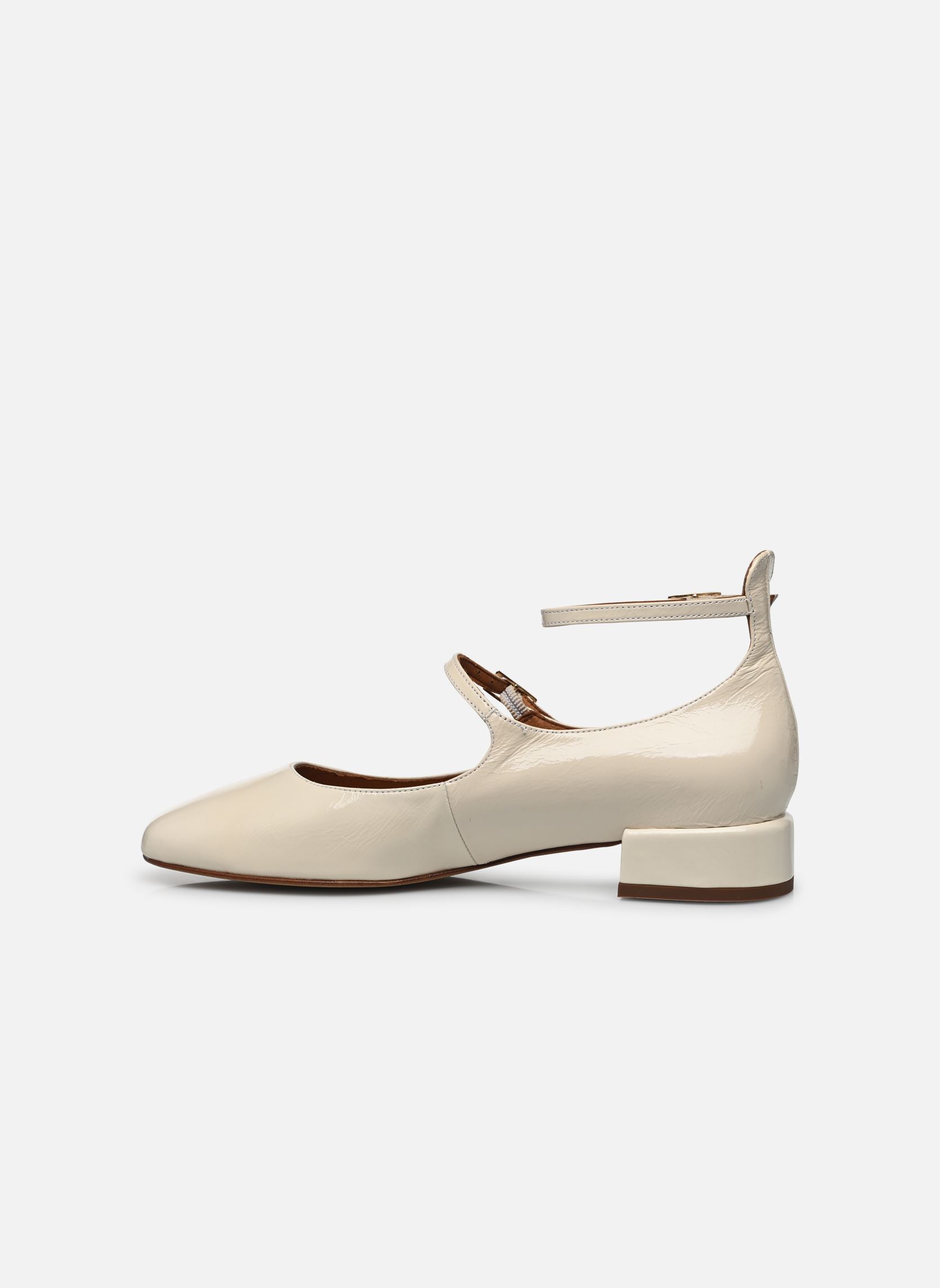 Babys Adouble - Cuir Vernis Plissé damen weiß Georgia Rose Babys Adouble - Cuir Vernis Plissé damen weiß ECRU