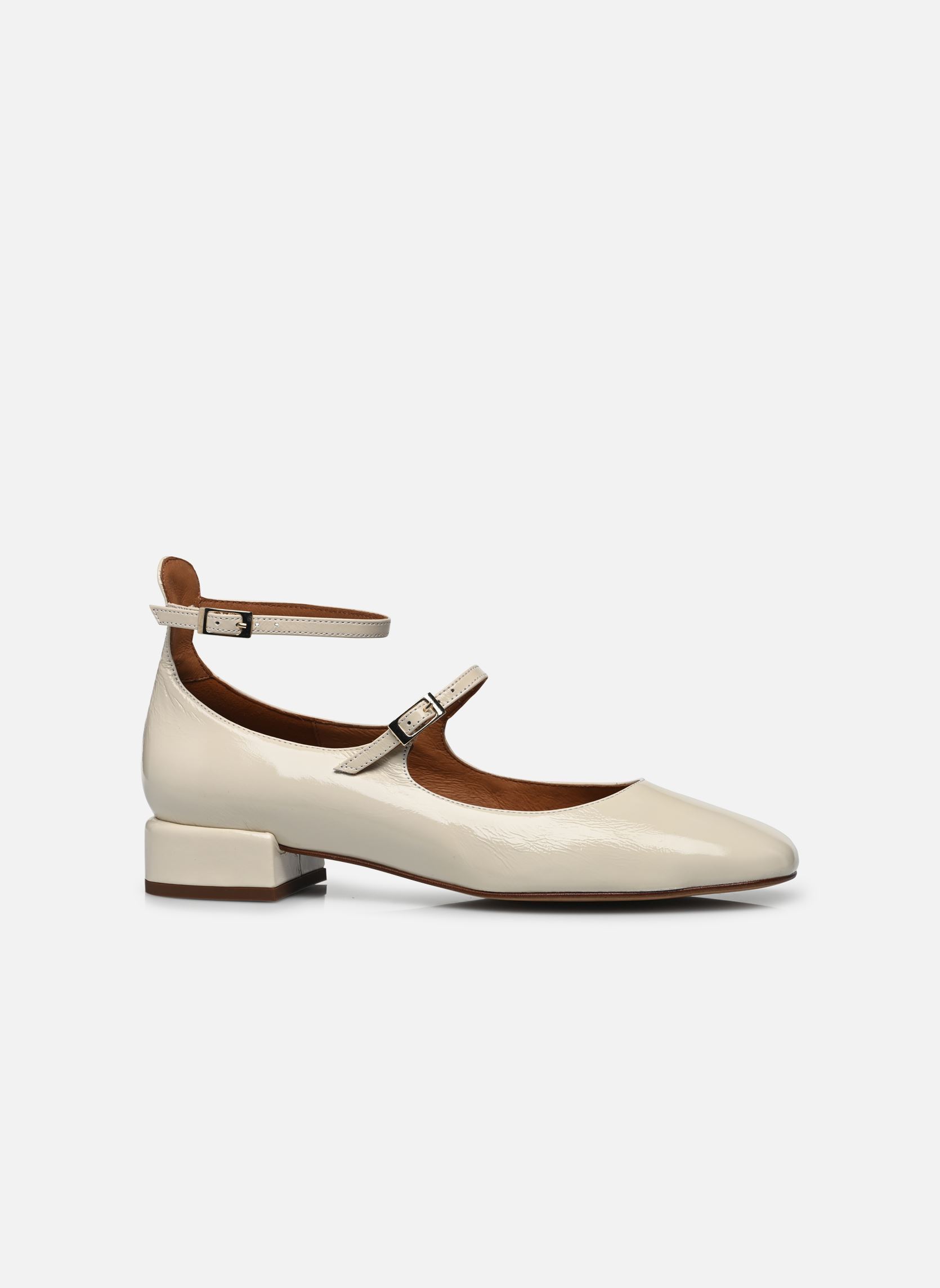 Babys Adouble - Cuir Vernis Plissé damen weiß Georgia Rose Babys Adouble - Cuir Vernis Plissé damen weiß ECRU