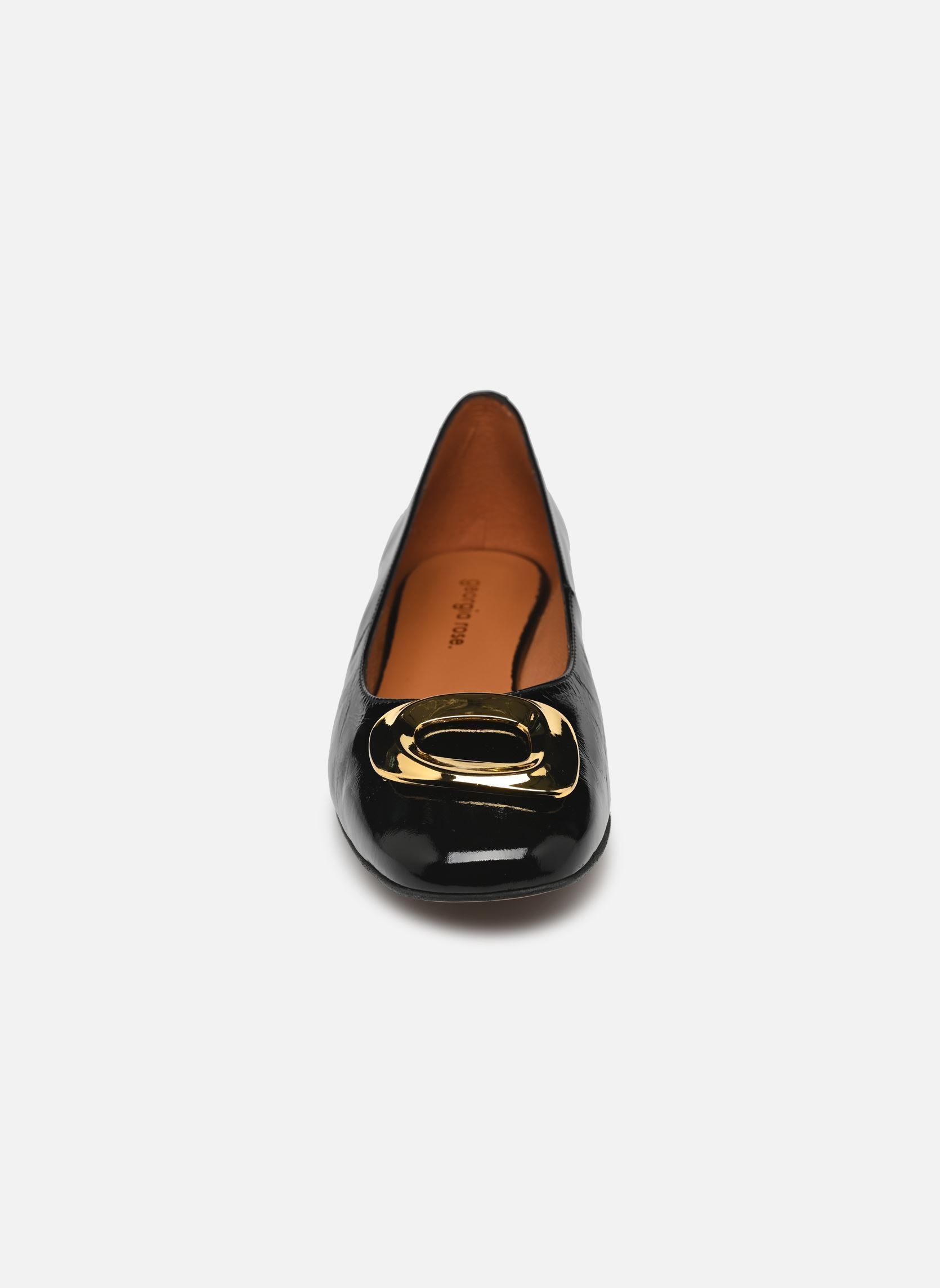 Escarpins Abou - Cuir Vernis plissé femme noir Georgia Rose Escarpins Abou - Cuir Vernis plissé femme noir NOIR