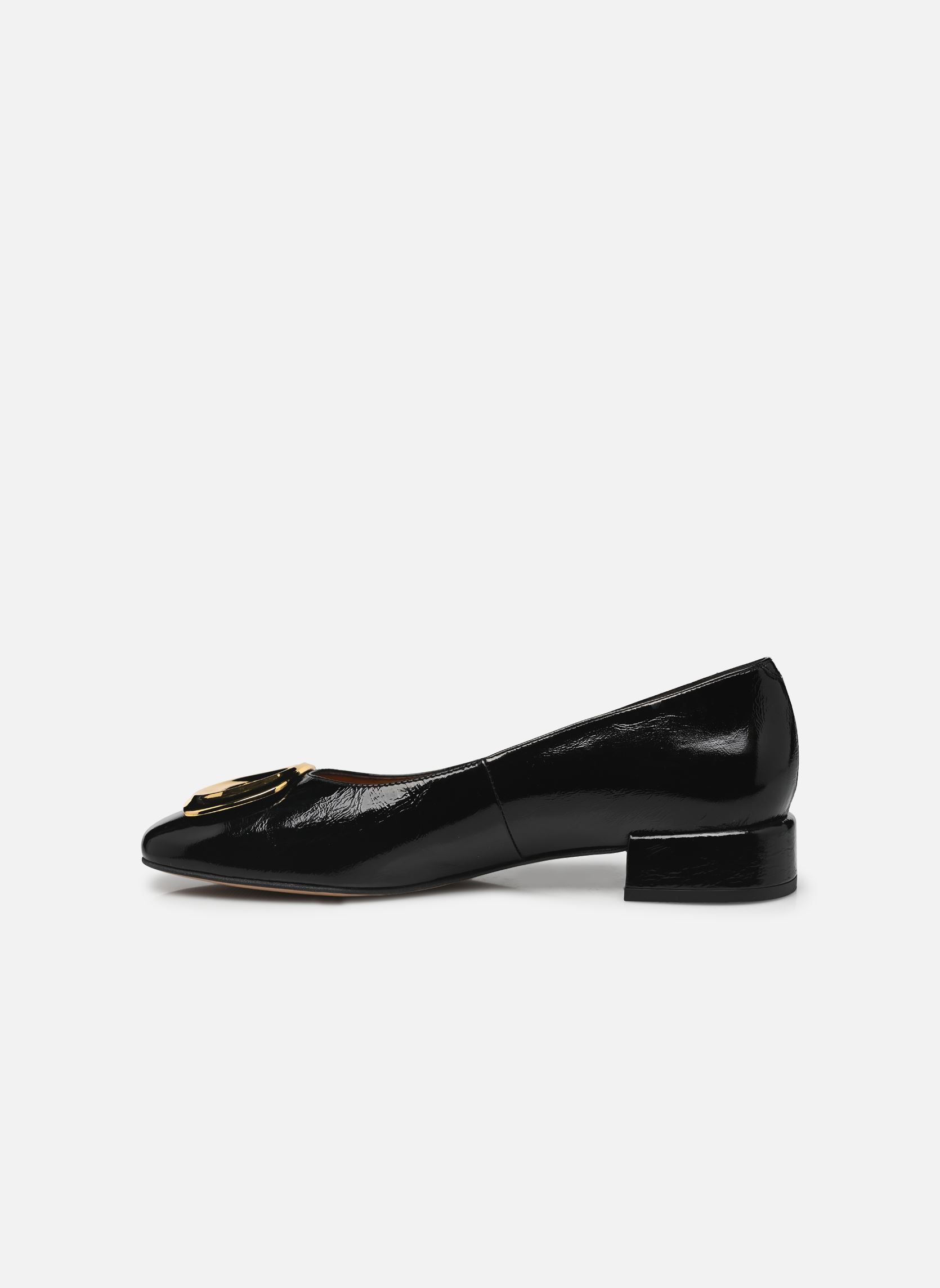 Escarpins Abou - Cuir Vernis plissé femme noir Georgia Rose Escarpins Abou - Cuir Vernis plissé femme noir NOIR