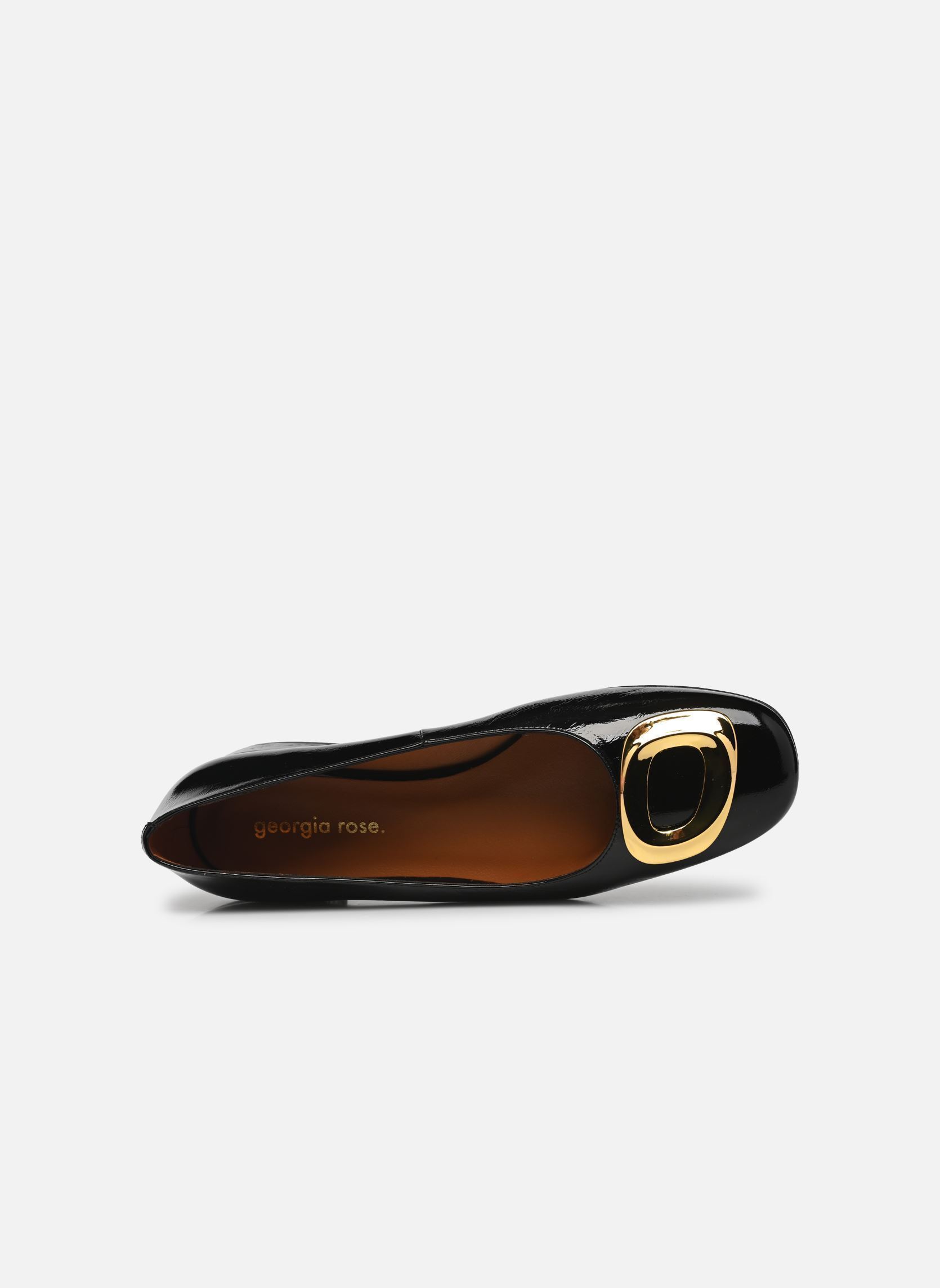 Escarpins Abou - Cuir Vernis plissé femme noir Georgia Rose Escarpins Abou - Cuir Vernis plissé femme noir NOIR