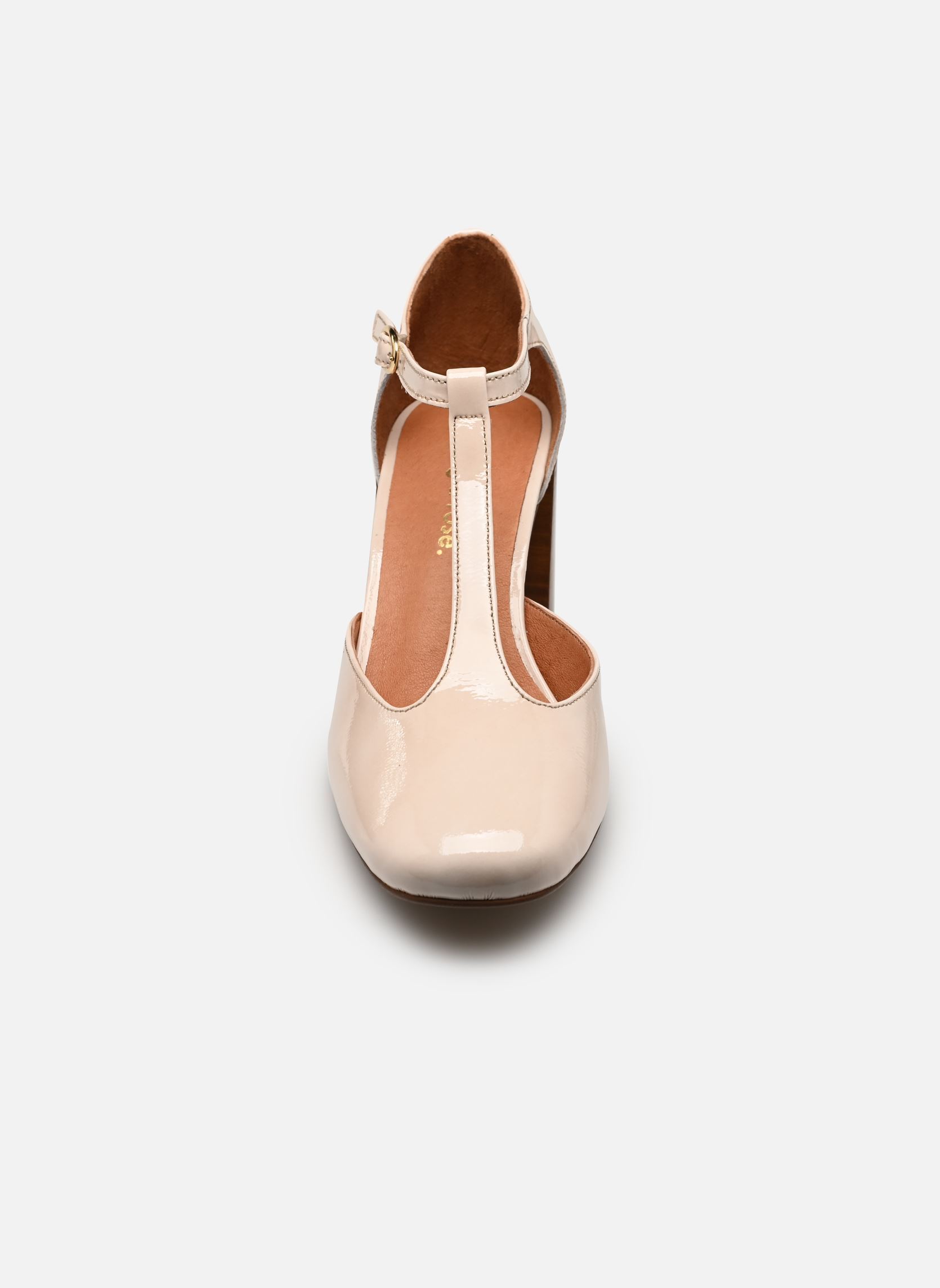 Escarpins Copin - Cuir Vernis plissé femme blanc Georgia Rose Escarpins Copin - Cuir Vernis plissé femme blanc ECRU