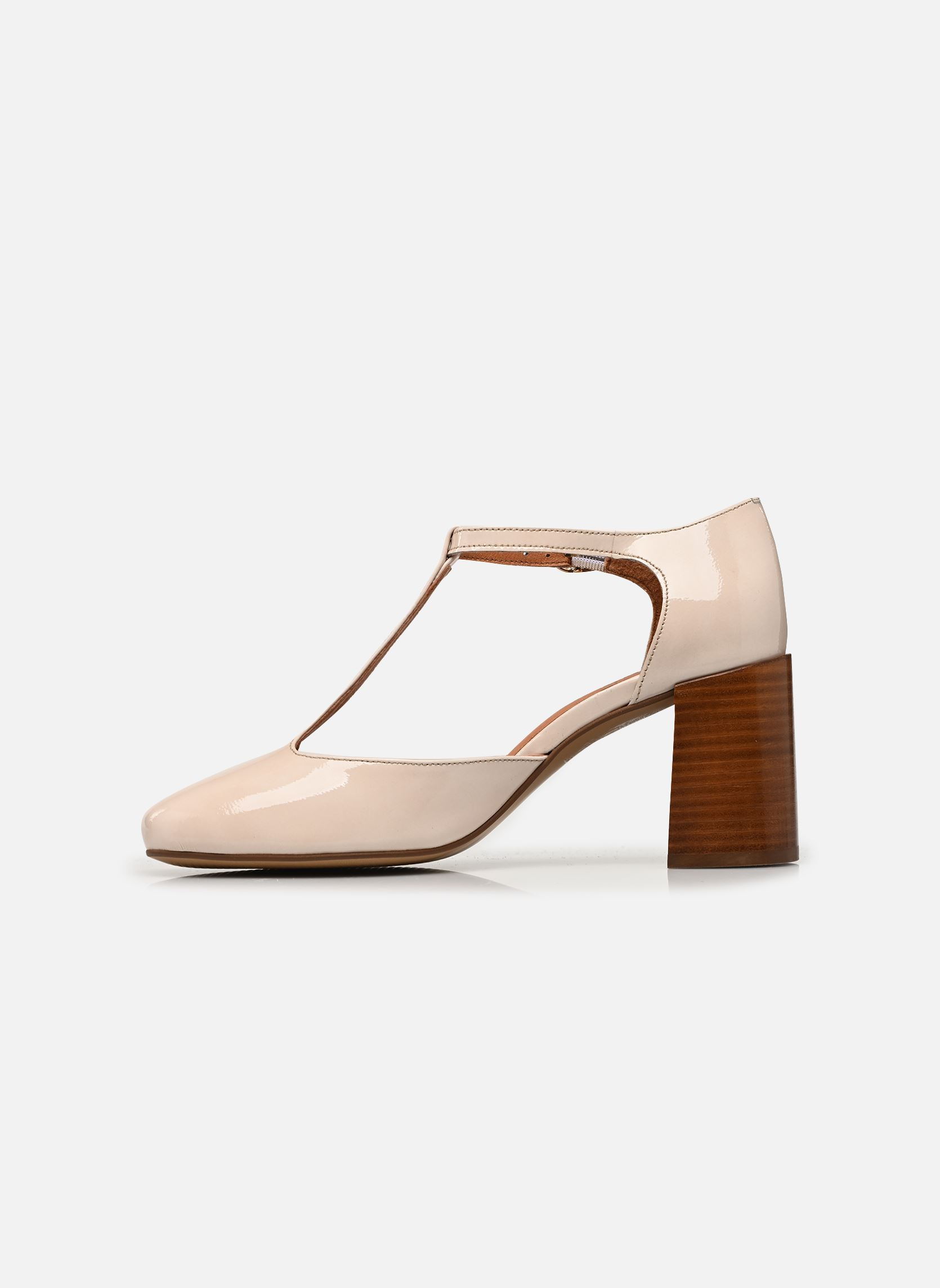 Escarpins Copin - Cuir Vernis plissé femme blanc Georgia Rose Escarpins Copin - Cuir Vernis plissé femme blanc ECRU