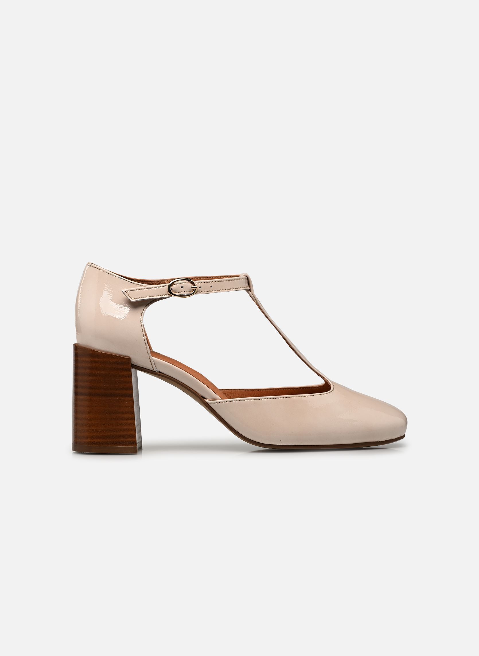 Escarpins Copin - Cuir Vernis plissé femme blanc Georgia Rose Escarpins Copin - Cuir Vernis plissé femme blanc ECRU