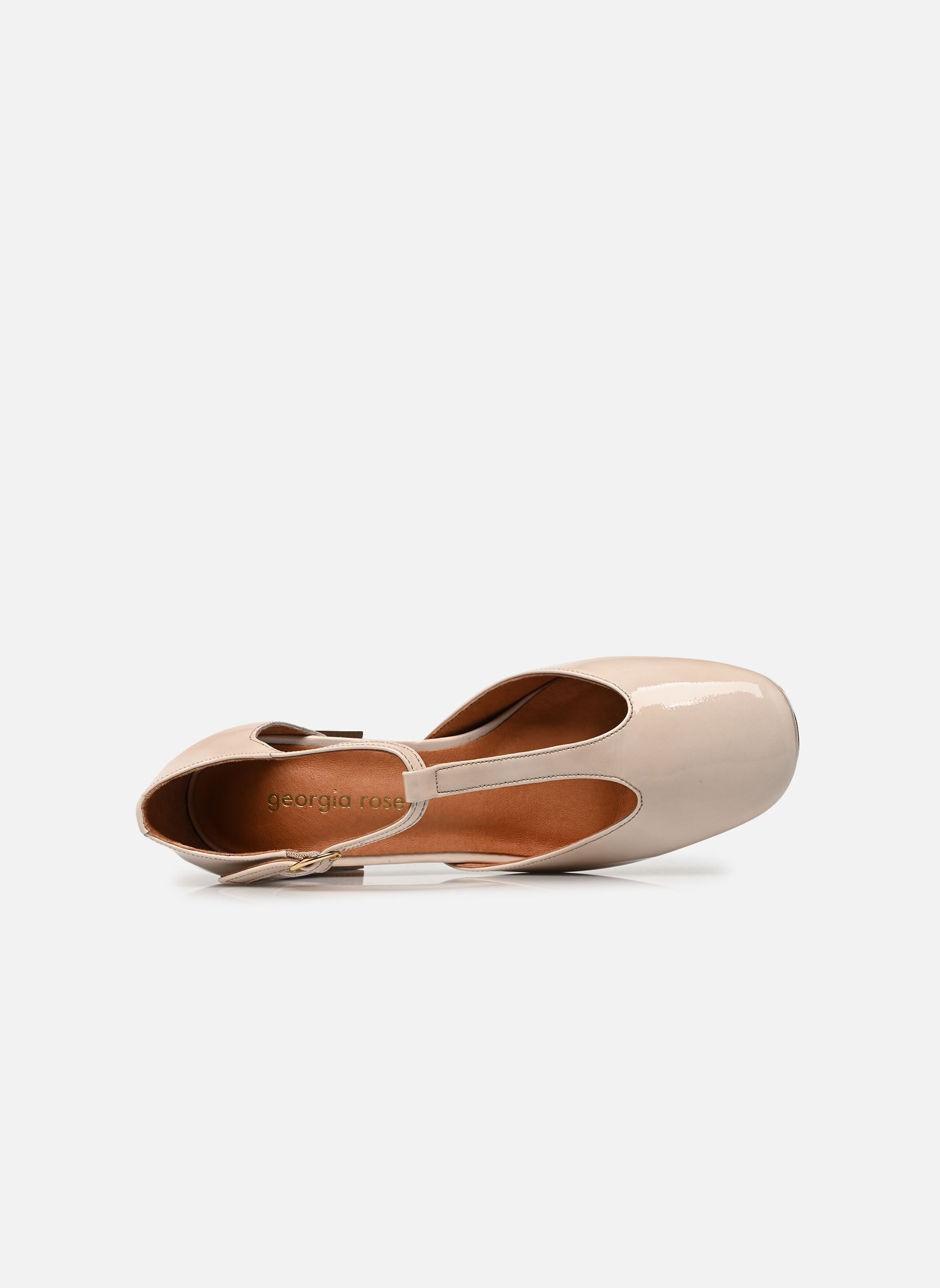 Escarpins Copin - Cuir Vernis plissé femme blanc Georgia Rose Escarpins Copin - Cuir Vernis plissé femme blanc ECRU