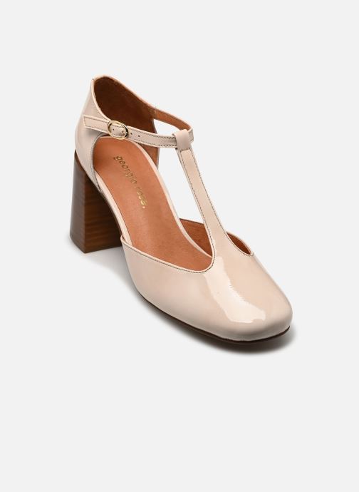 Georgia Rose Escarpins Copin - Cuir Vernis plissé femme blanc