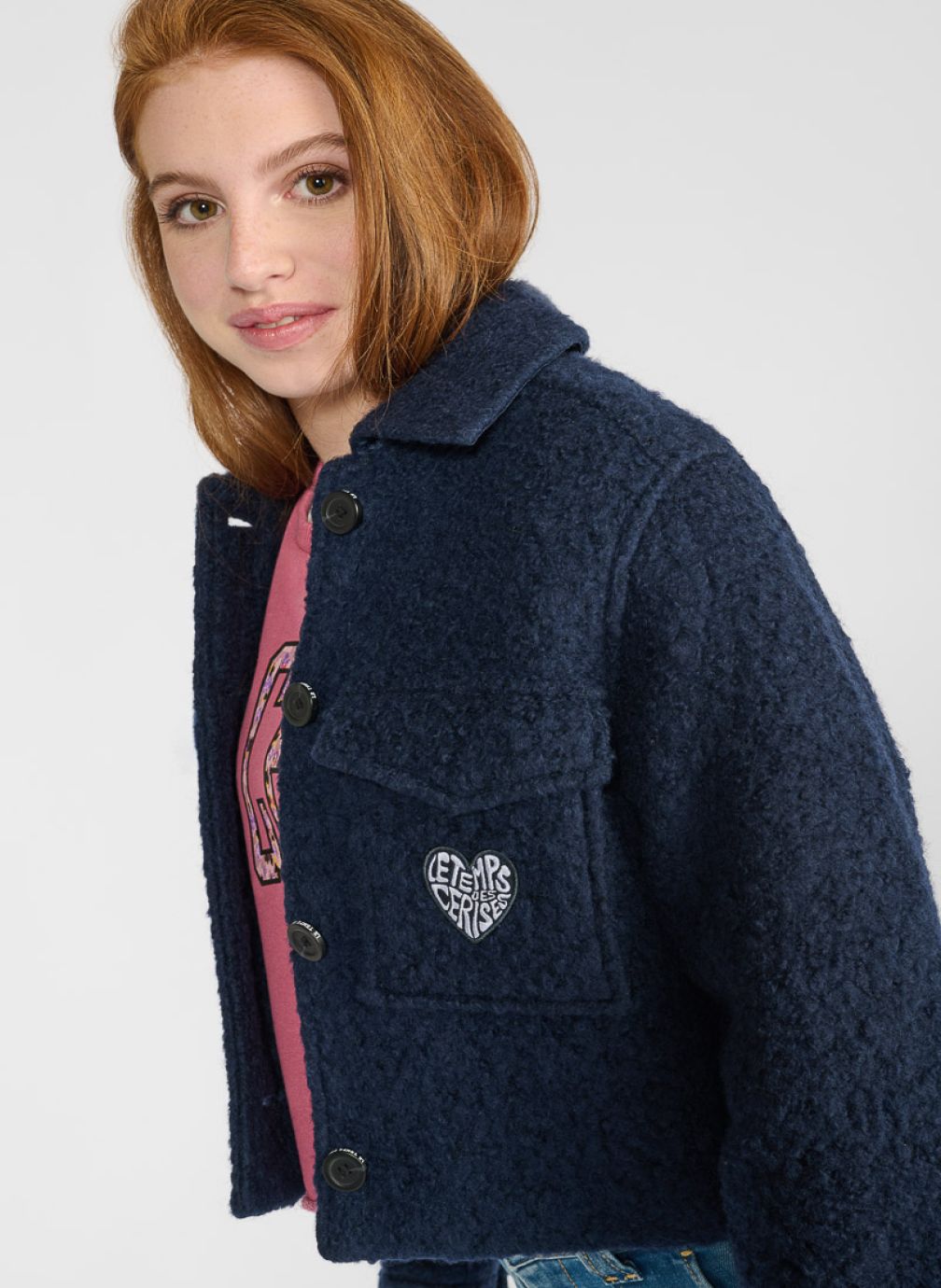 Le temps des cerises Veste en laine YOSEPHGI Noir (Noir) Vêtements chez Sarenza (804391)