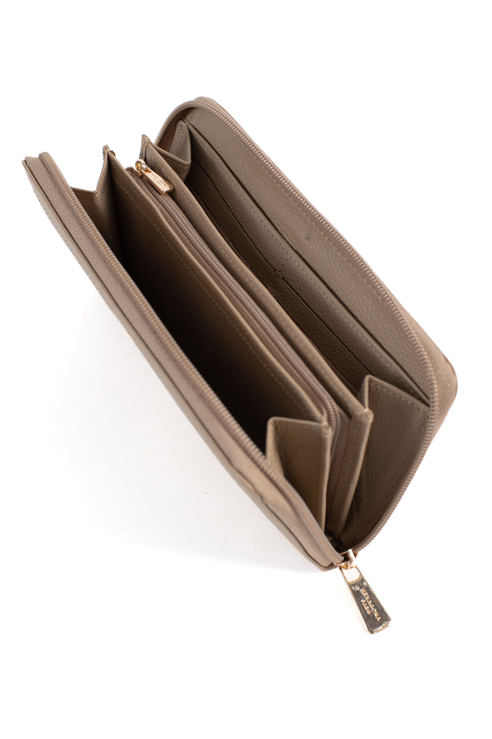 Portefeuille Guess Femme En Cuir - Couleur Beige Et Marron, Fermeture éclair - Neuf Sans étiquette