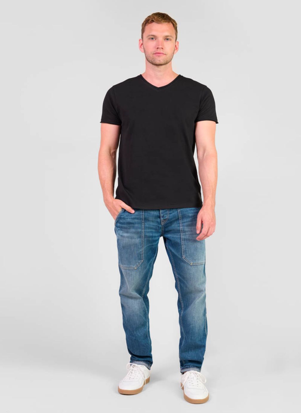 Jeans droit Jeans loose Blue homme bleu Le temps des cerises Jeans droit Jeans loose Blue homme bleu Bleu