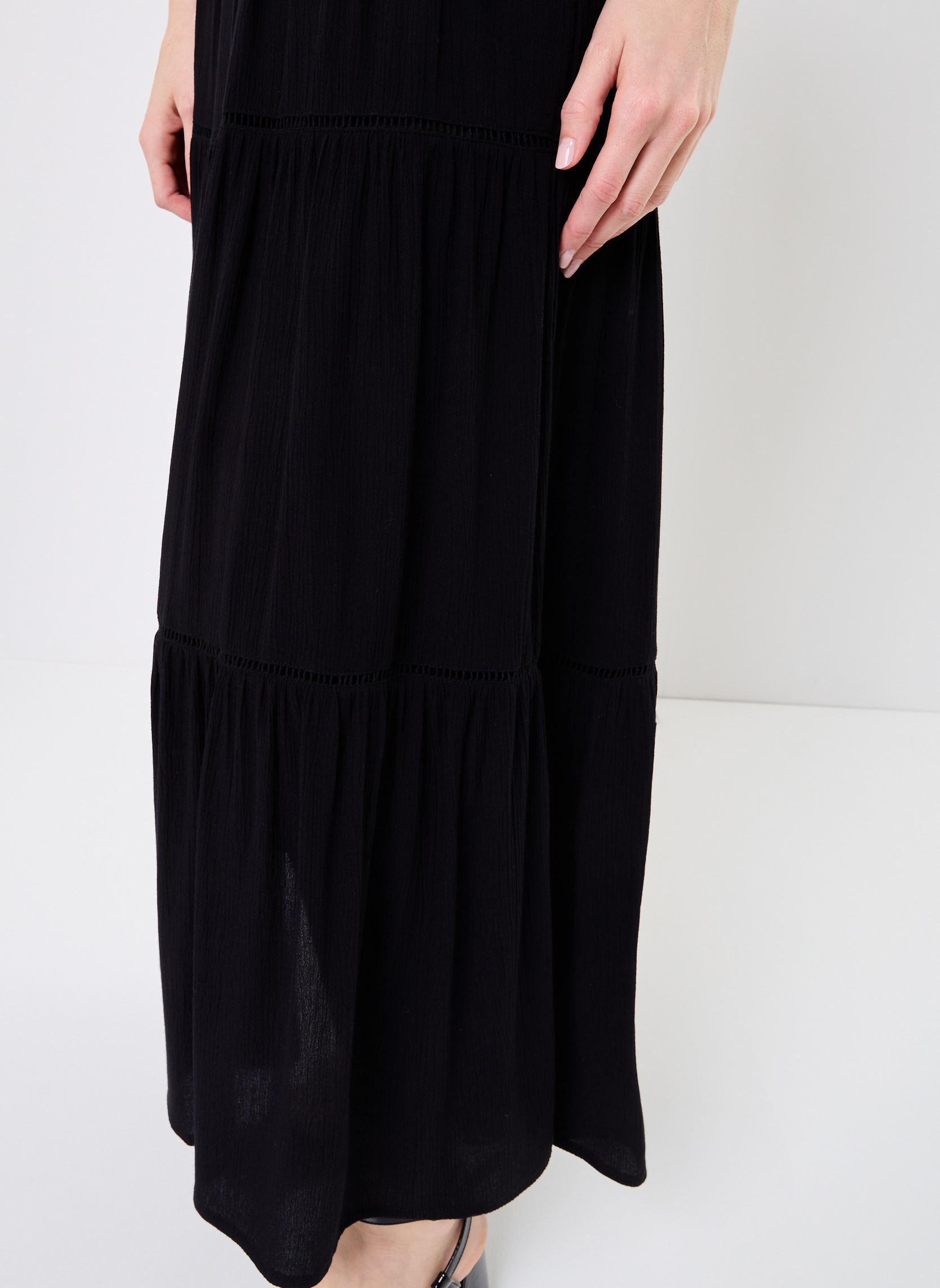 Lange rokken JADIA dames zwart MADE BY Lange rokken JADIA dames zwart JET BLACK