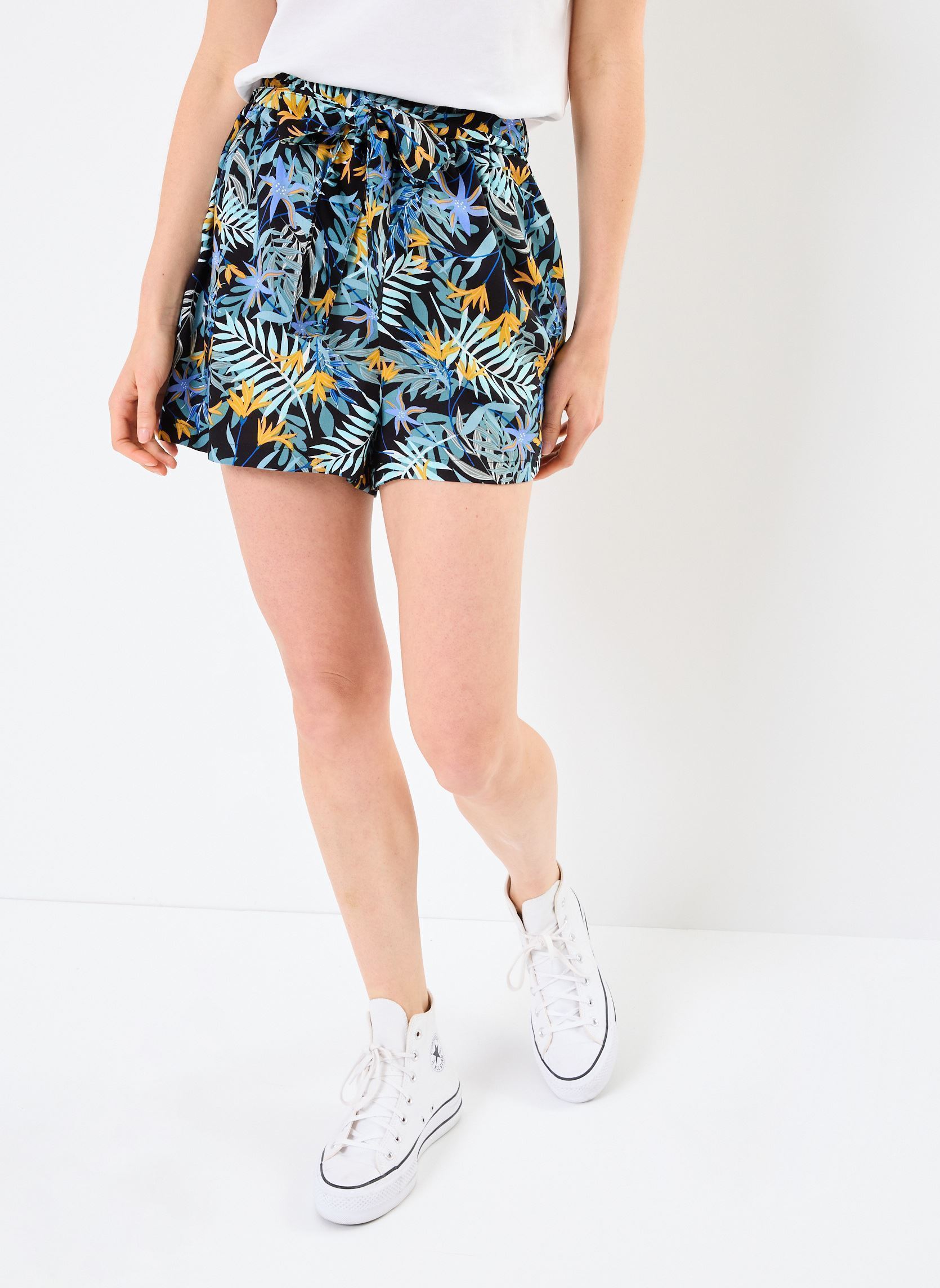 Shorts SHORT-PALMIER dames meerkleurig MADE BY Shorts SHORT-PALMIER dames meerkleurig IMP_PALME MULTICO_NOIR