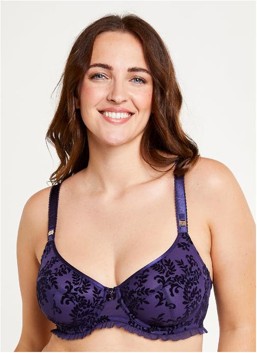 Brigitte Bardot Brassières Soutien-gorge grand maintien bleu marine Festival femme bleu