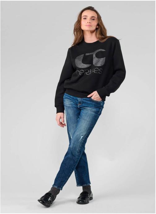 Le temps des cerises Sweats à capuche Sweat-Shirt PAOLO Black femme noir