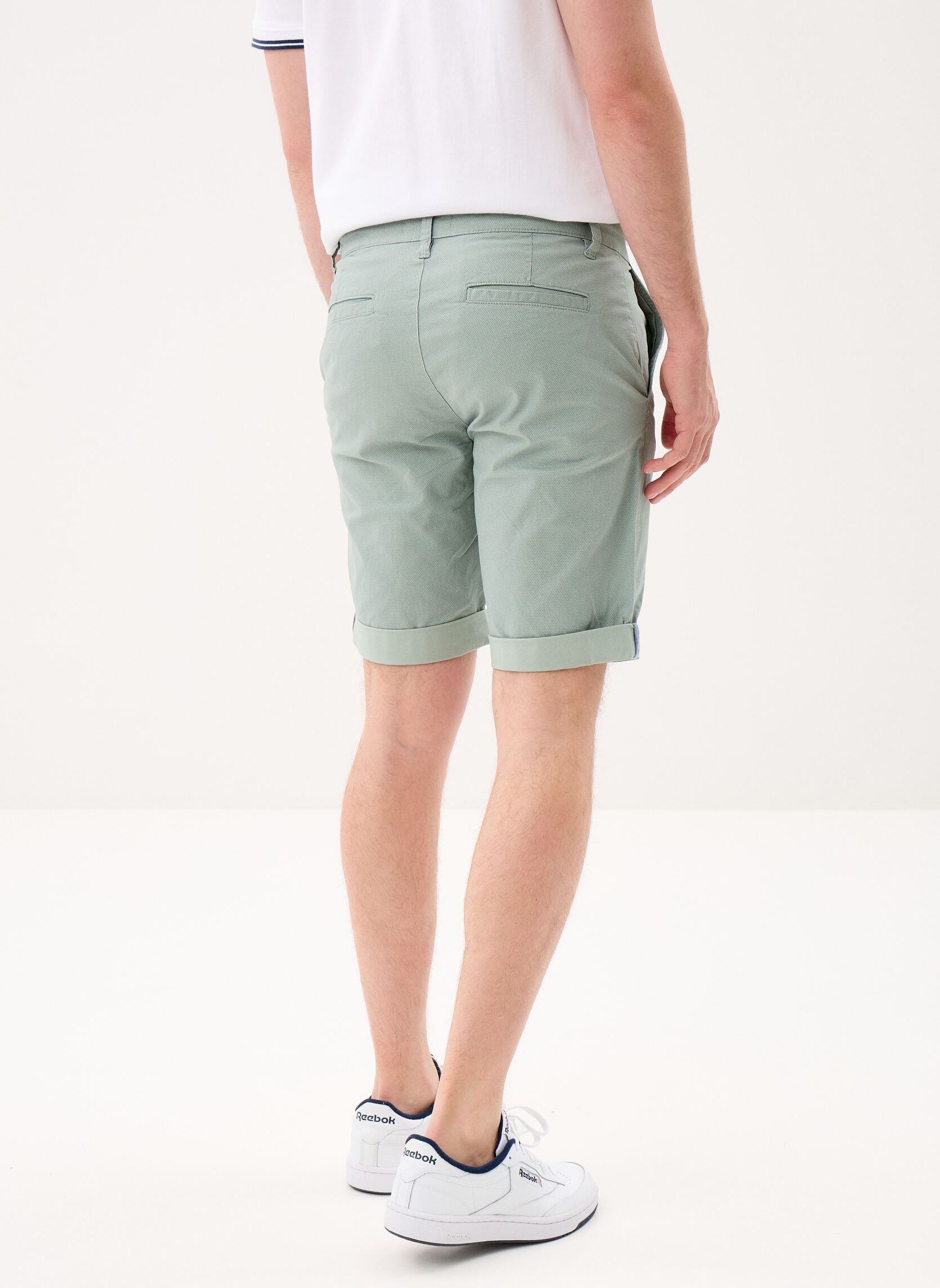 Bermudas SLIMANE SHORT homme vert Marvin&Co Bermudas SLIMANE SHORT homme vert IMP_MICRO1_VERT